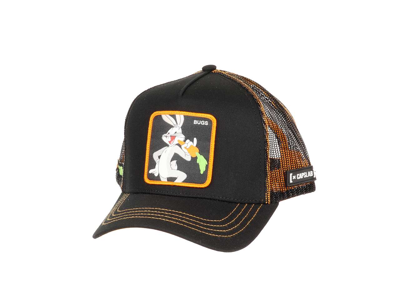 Bugs Bunny Looney Tunes Black  Orange Trucker Cap Capslab