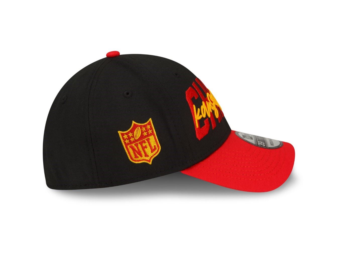 Kansas City Chiefs 2022 NFL Draft Black Red 39Thirty Stretch Cap New Era