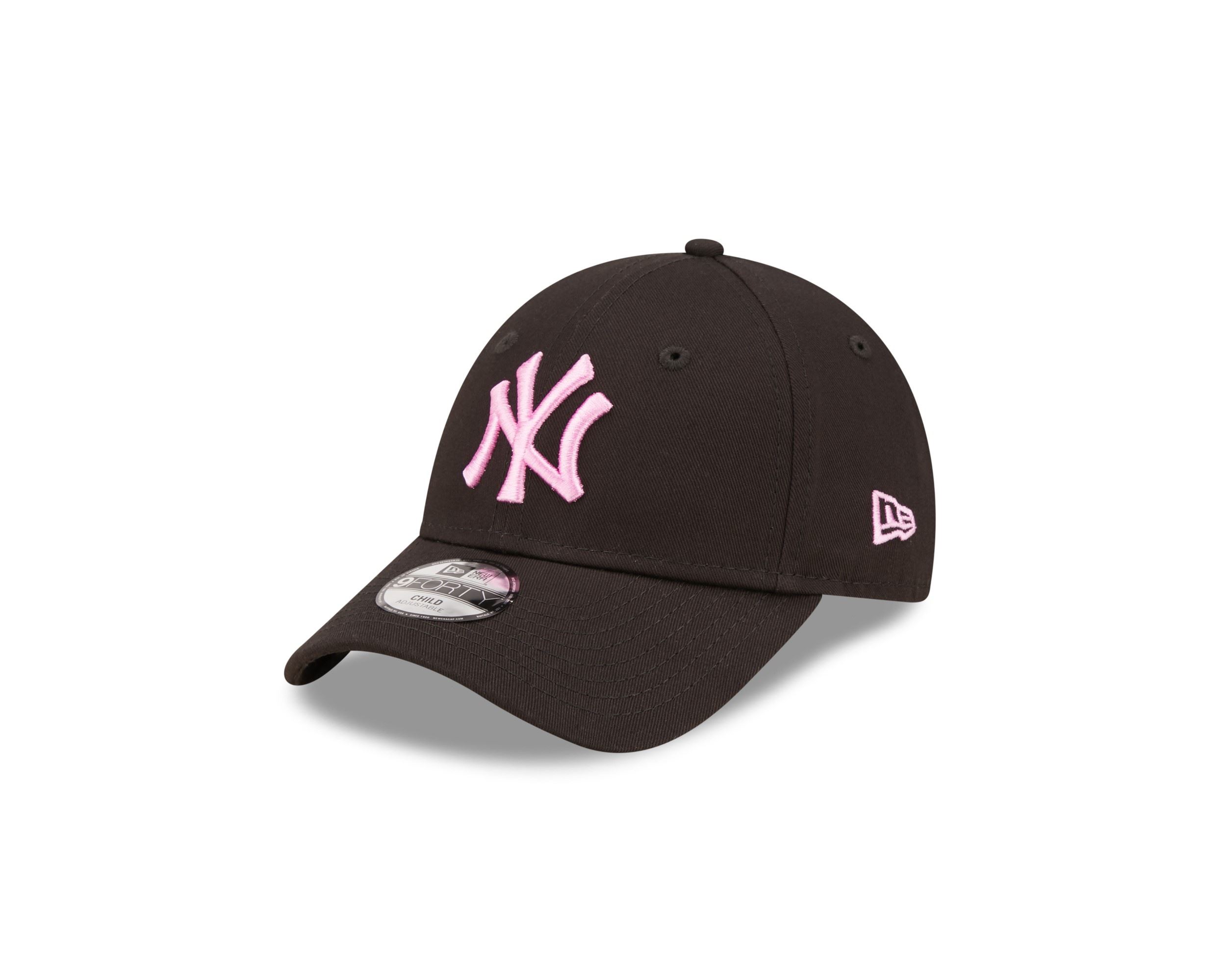 New York Yankees MLB League Essential Black Rose 9Forty Adjustable Kids Cap New Era