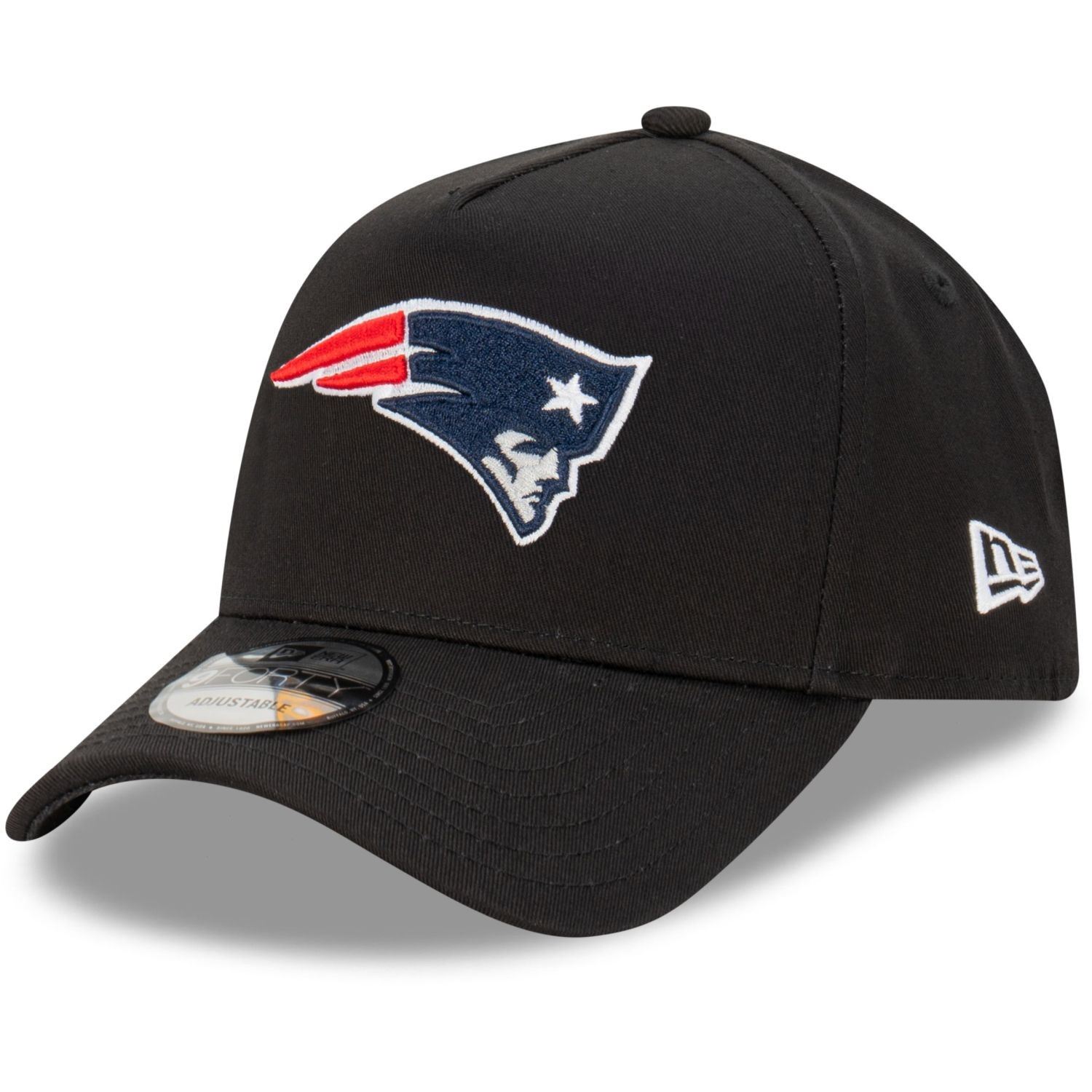 New England Patriots NFL Evergreen Black 9Forty Adjustable A-Frame Cap New Era