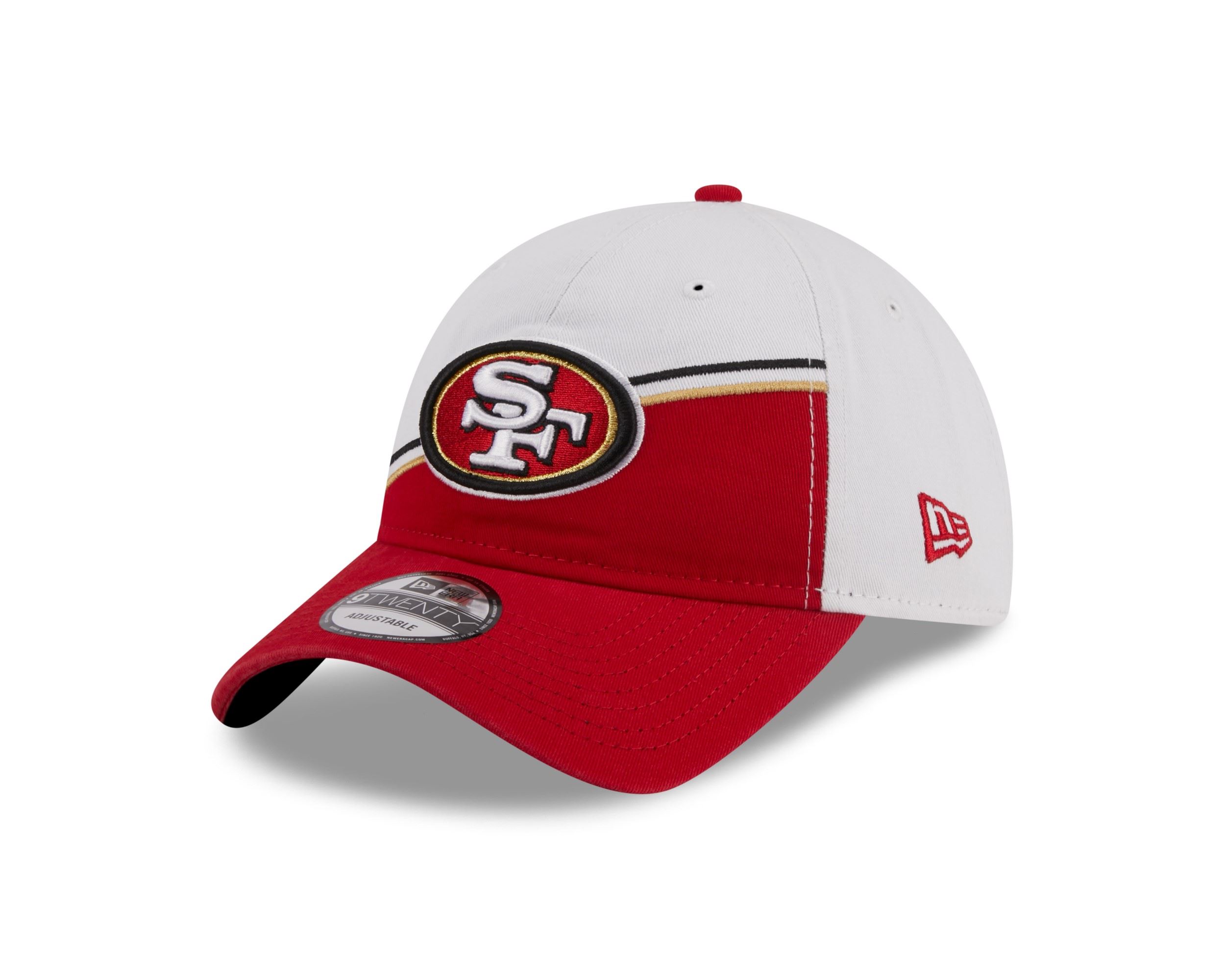 San Francisco 49ers NFL 2023 Sideline White Red 9Twenty Unstructured Strapback Cap New Era