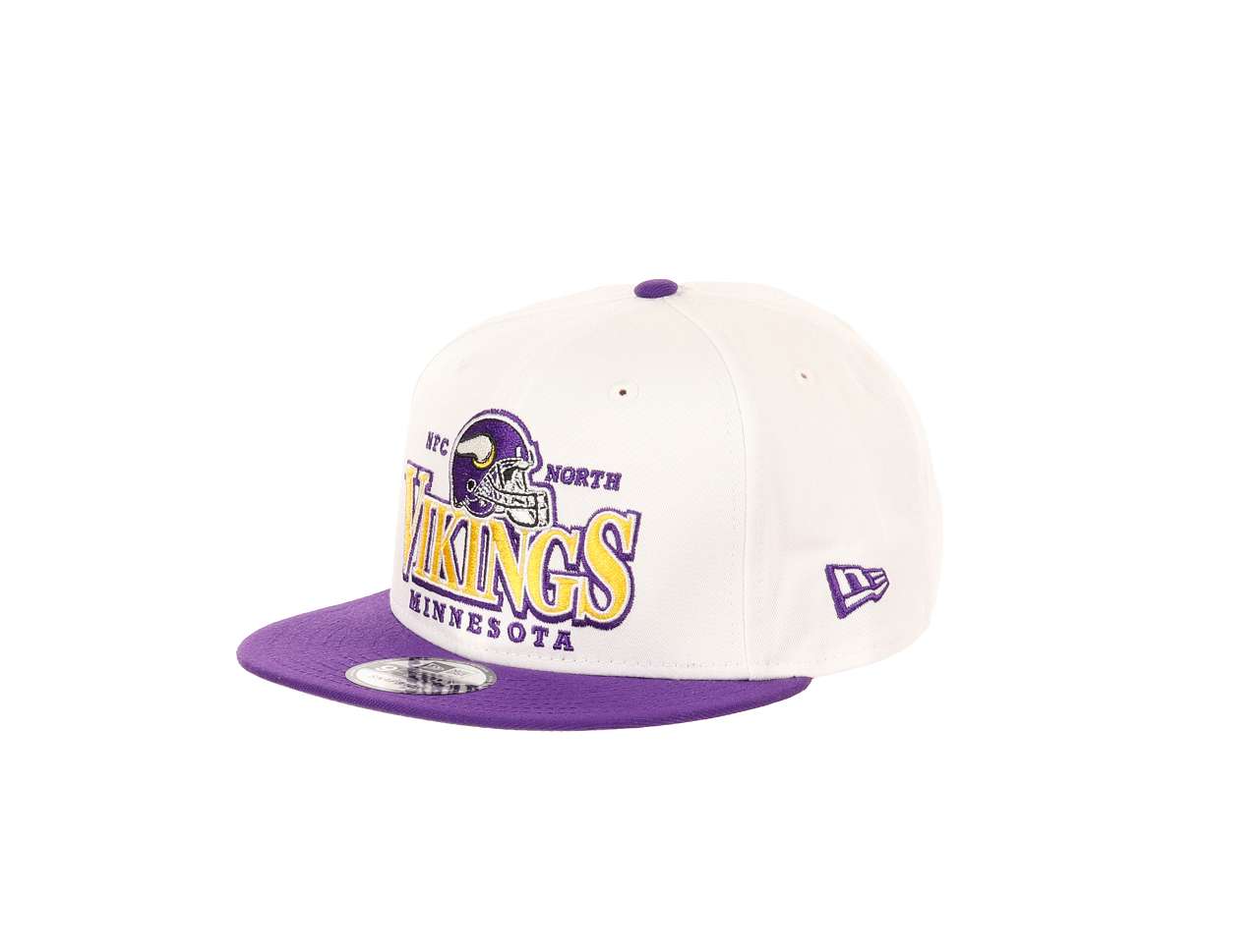 Minnesota Vikings NFL White Original Teamcolour Helmet Purple 9Fifty Snapback Cap New Era