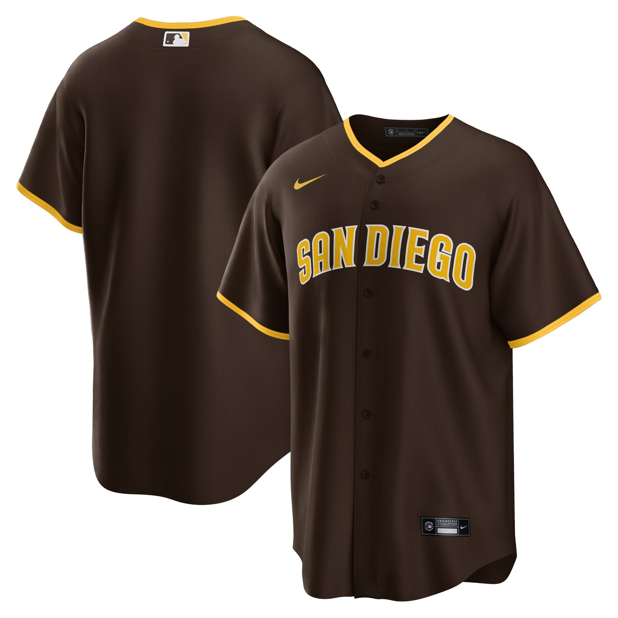 San Diego Padres Black Official MLB Replica Road Jersey Nike