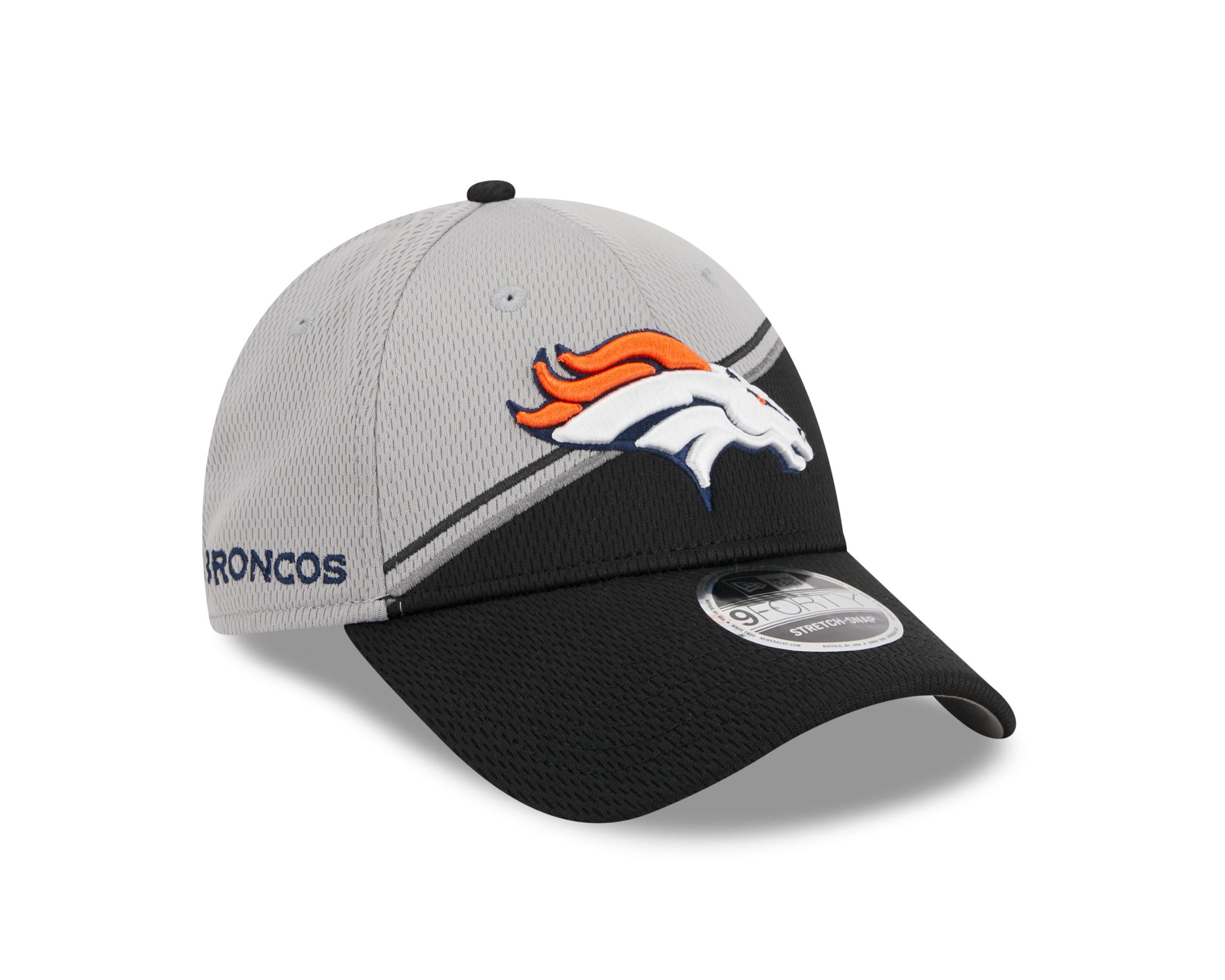 Denver Broncos NFL 2023 Sideline Grey Black 9Forty Stretch Snapback Cap New Era