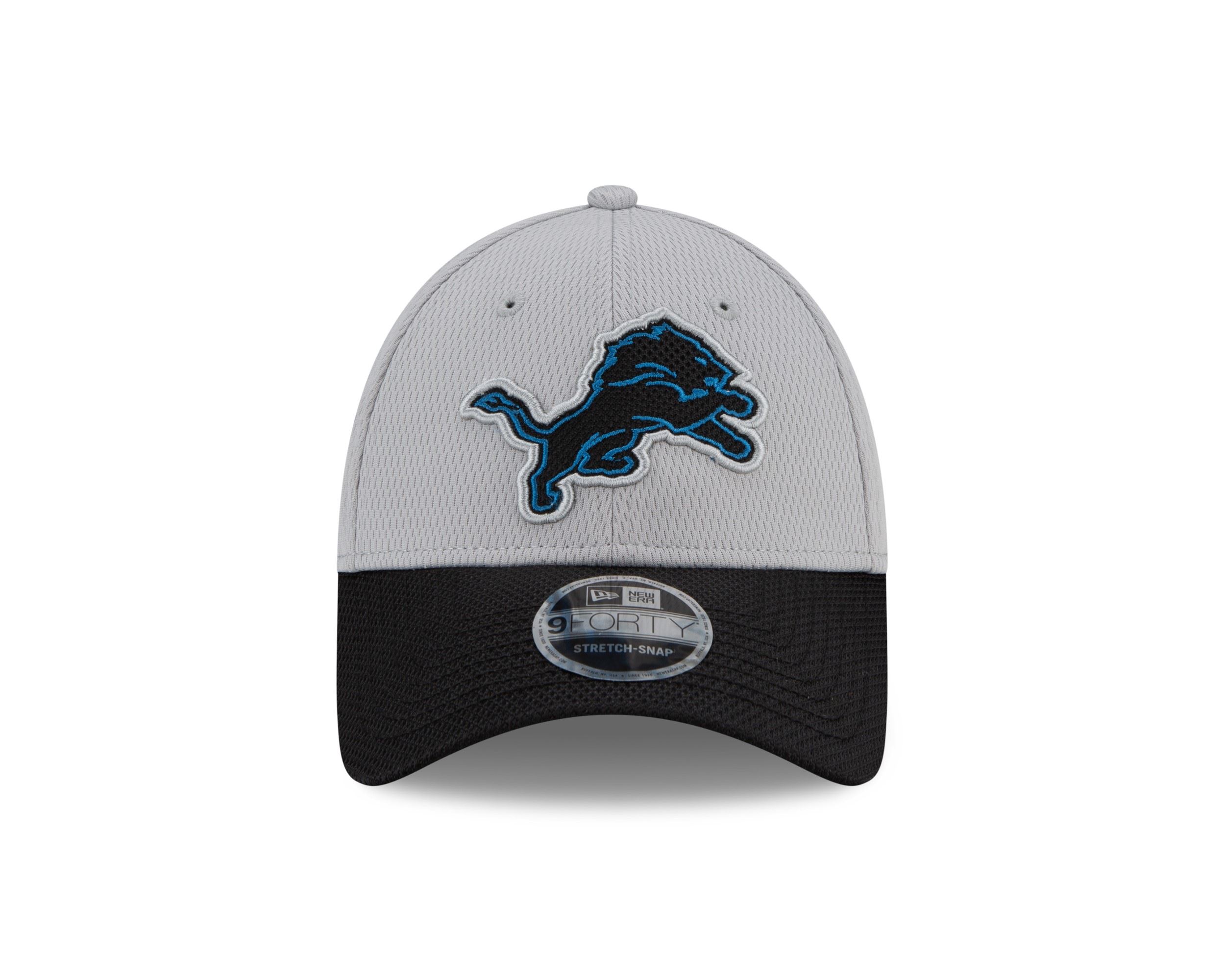Detroit Lions NFL 2021 Sideline Road Gray 9Forty Stretch Snap Cap New Era
