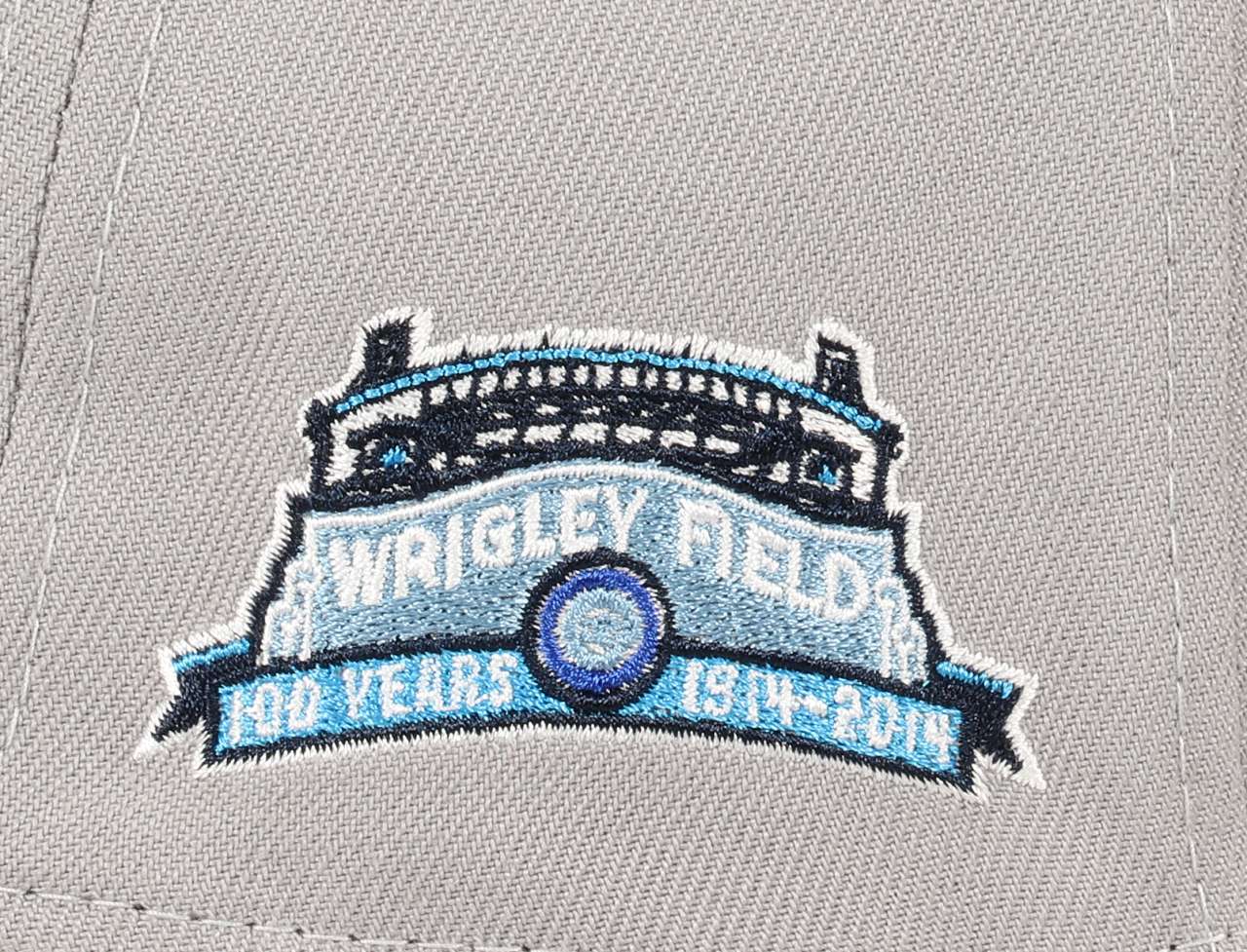 Chicago Cubs MLB 100 Years Wrigley Field Sidepatch Cooperstown Gray Sky 9Forty A-Frame Snapback Cap New Era