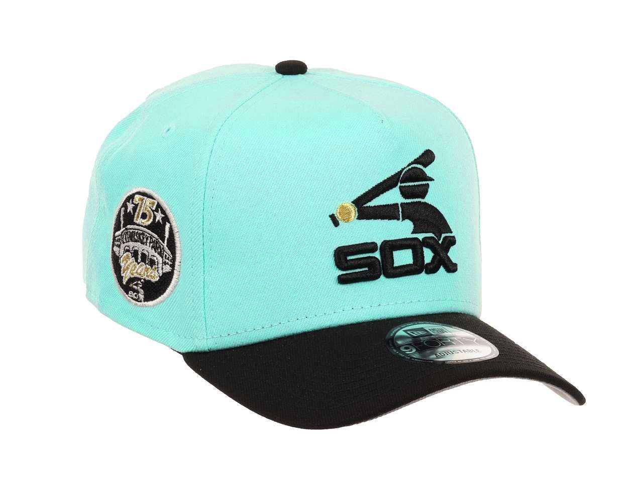 Chicago White Sox MLB Comiskey Park Sidepatch CooperstownMint Black 9Forty A-Frame Snapback Cap New Era