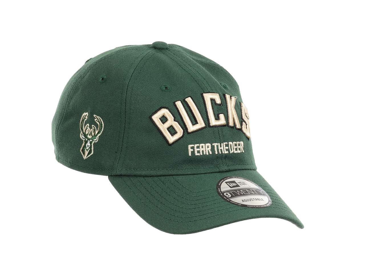 Milwaukee Bucks NBA Team Green 9Twenty Unstructured Strapback Cap New Era