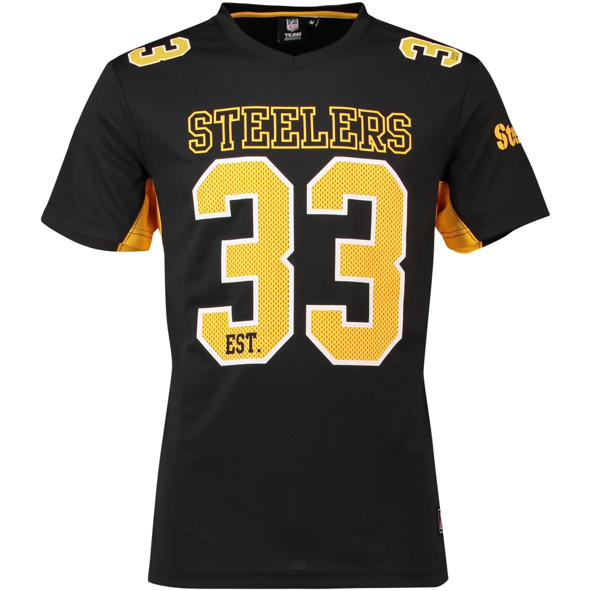 Pittsburgh Steelers Black NFL Poly Mesh Supporters Jersey Fanatics