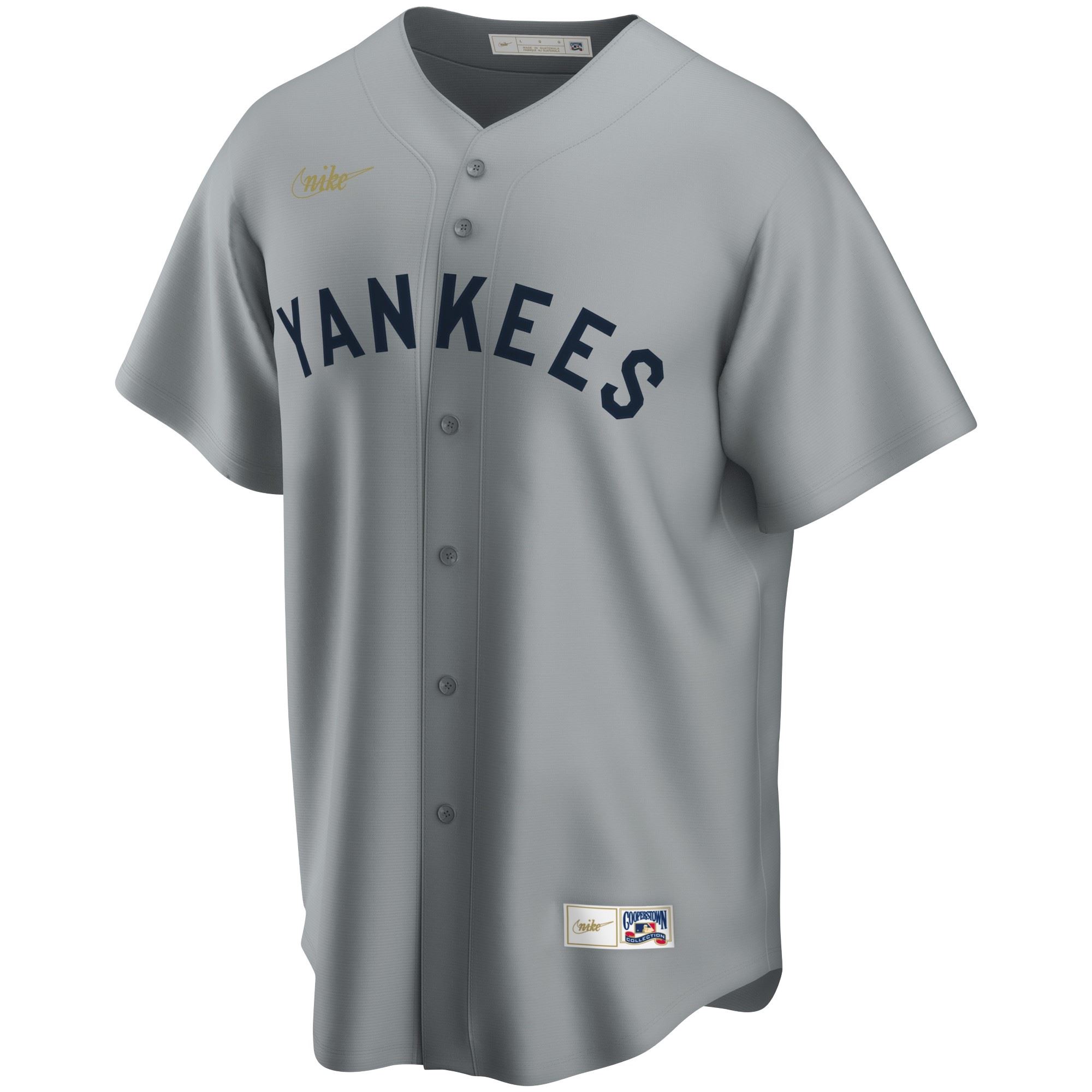 New York Yankees Official MLB Cooperstown Jersey Grey Nike