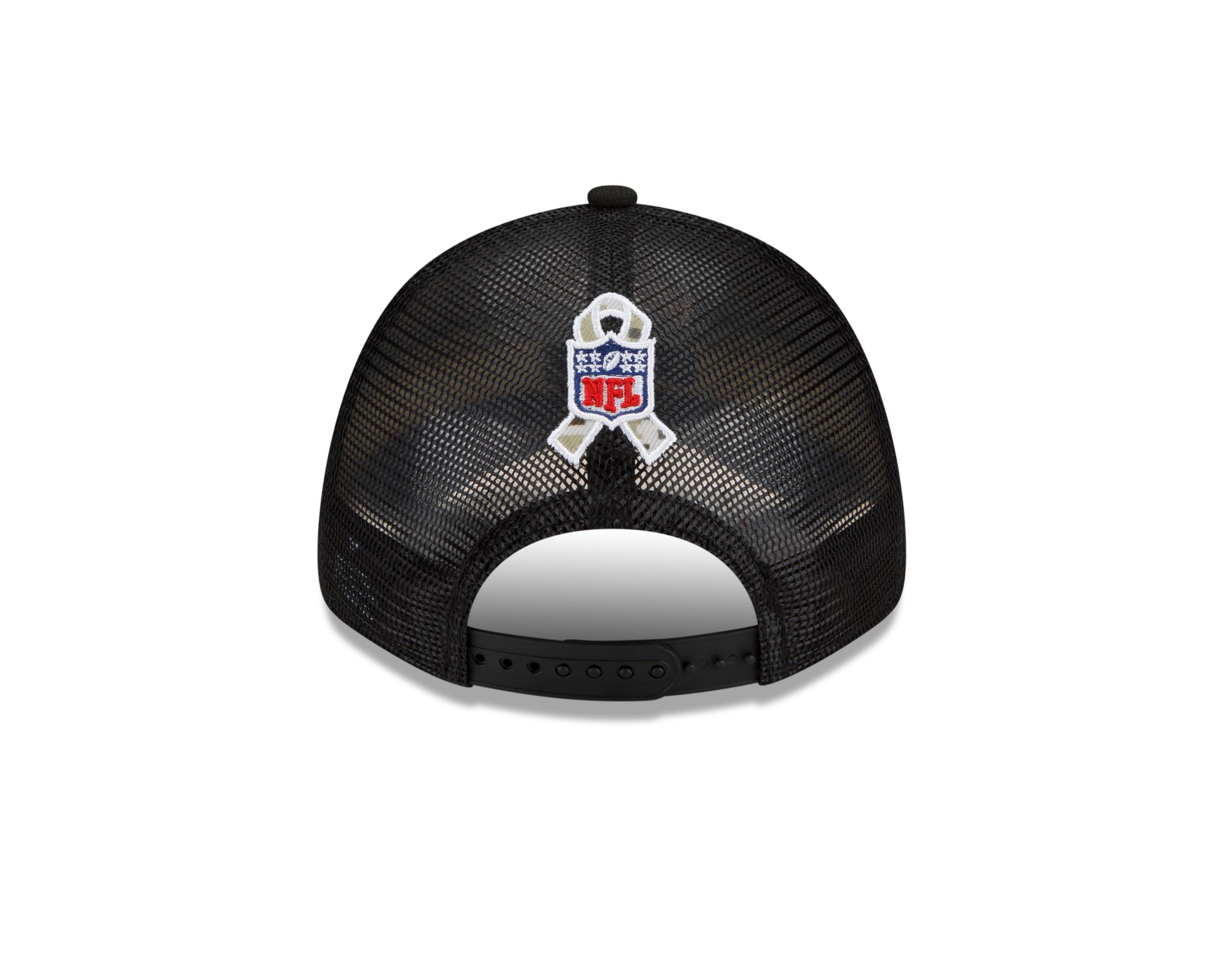 New England Patriots NFL On Field 2021 Salute to Service Black 9Forty Snapback Cap New Era