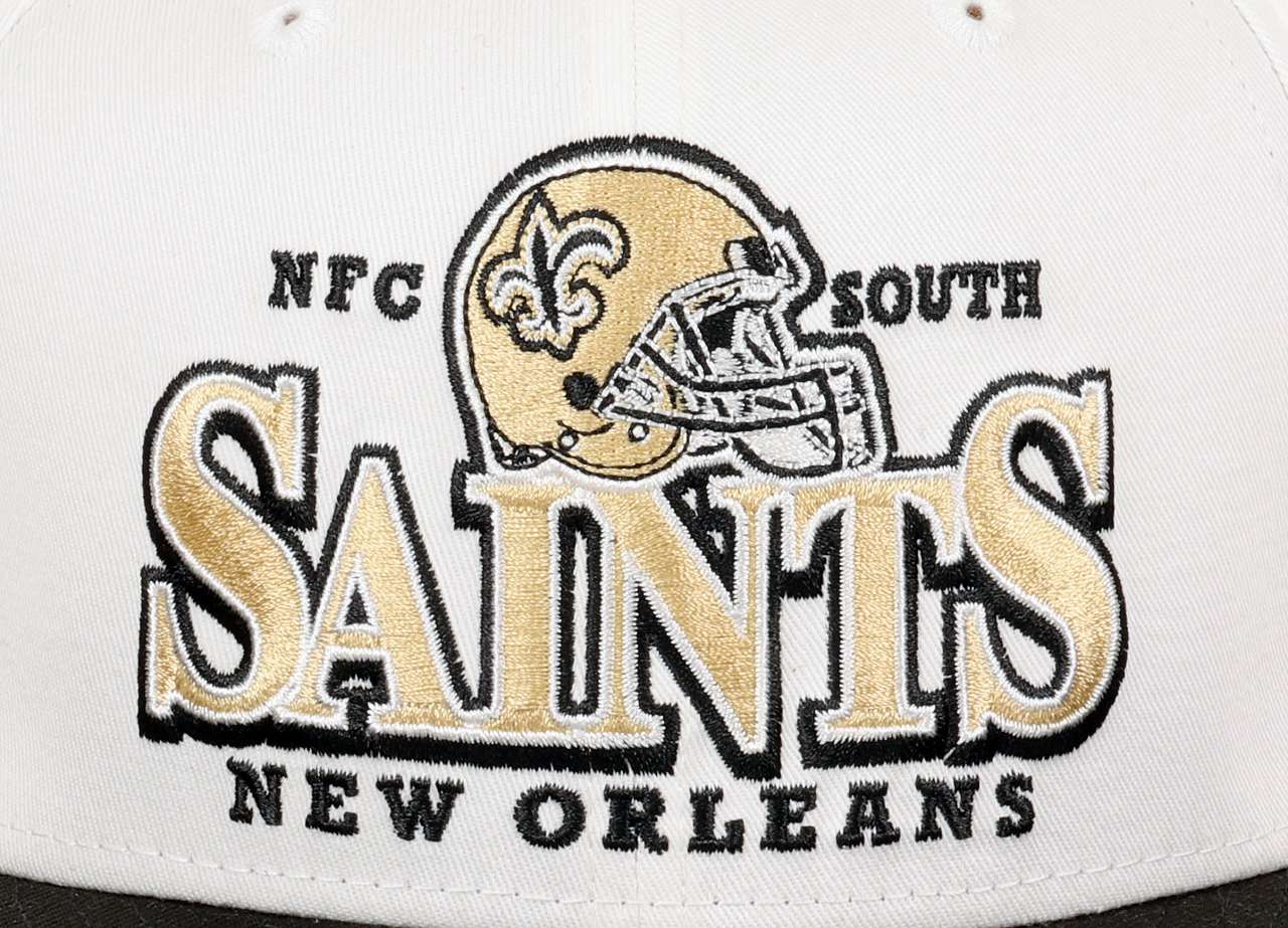 New Orleans Saints NFL Helmet Teamcolour White Black 9Fifty Snapback Cap New Era