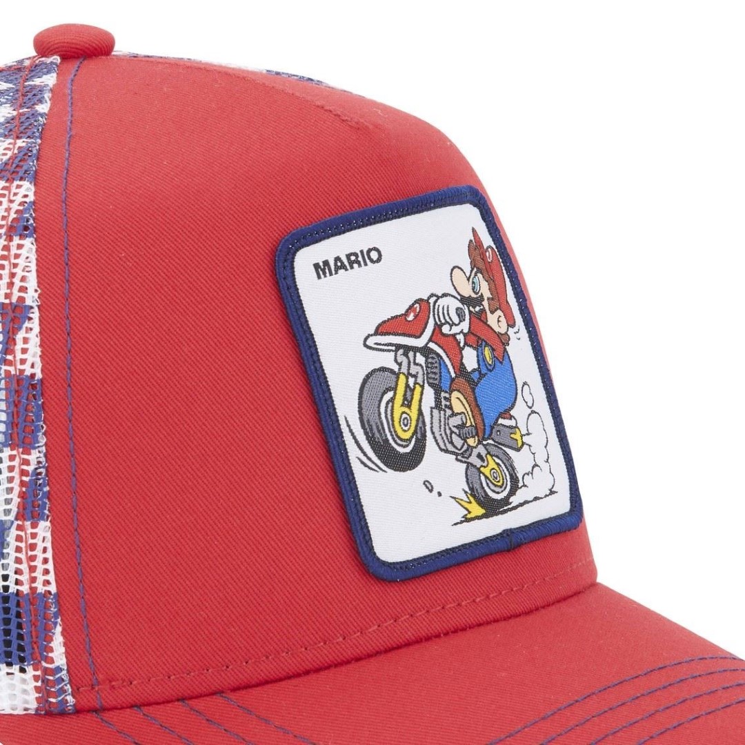 Mario Mario Kart Red WhiteTrucker Cap Capslab