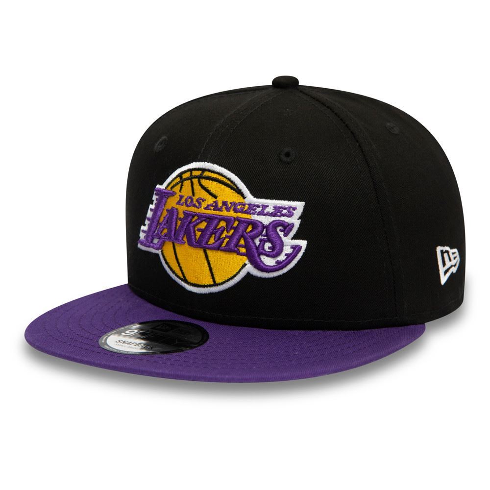 Los Angeles Lakers NBA Essential Schwarz Lila Verstellbare 9Fifty Snapback Cap New Era