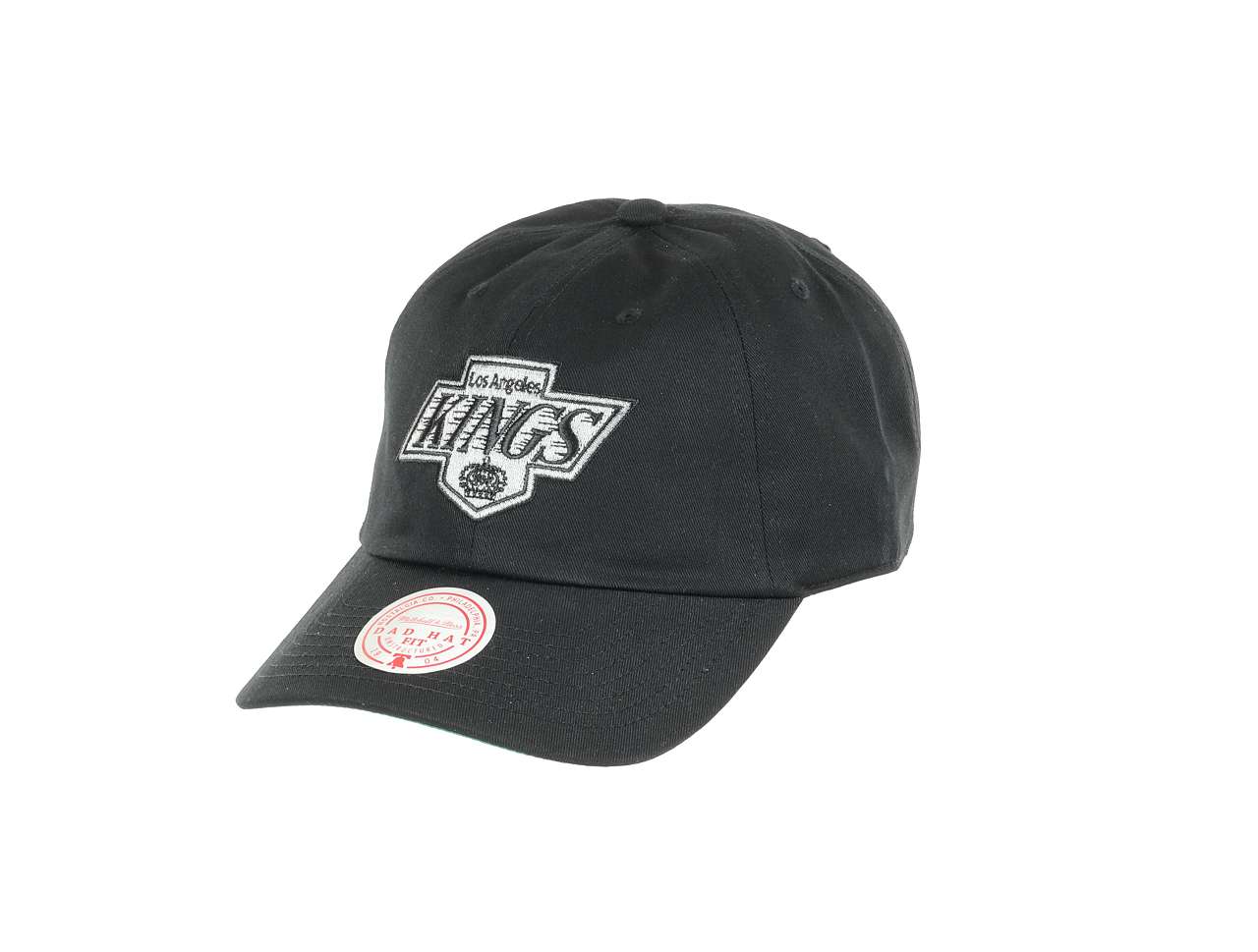 Los Angeles Kings Black NHL Team Ground 2.0 Dad Unstructured Strapback Cap Mitchell & Ness
