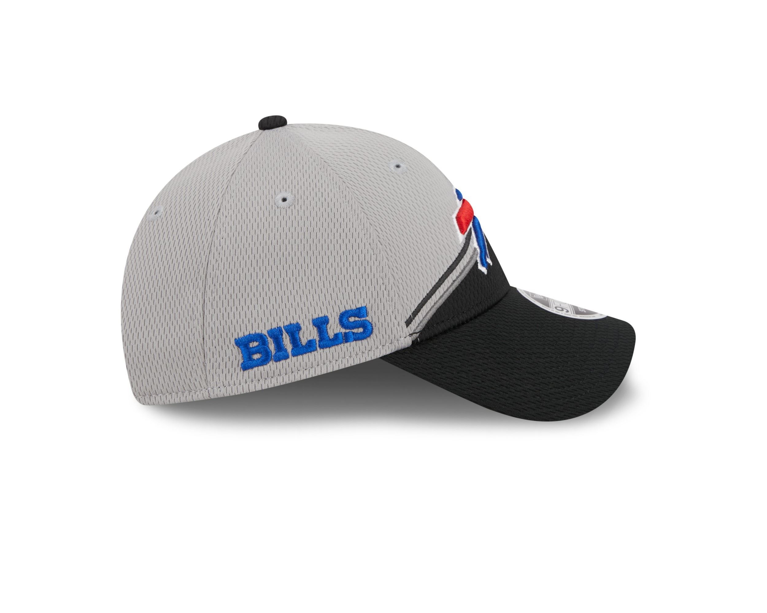 Buffalo Bills NFL 2023 Sideline Grey Black 9Forty Stretch Snapback Cap New Era