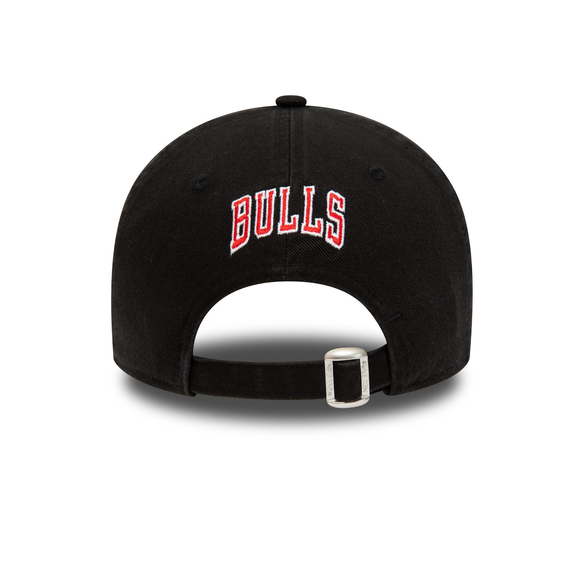 Chicago Bulls NBA Washed Wordmark Black 9Twenty Unstructured Strapback Cap New Era