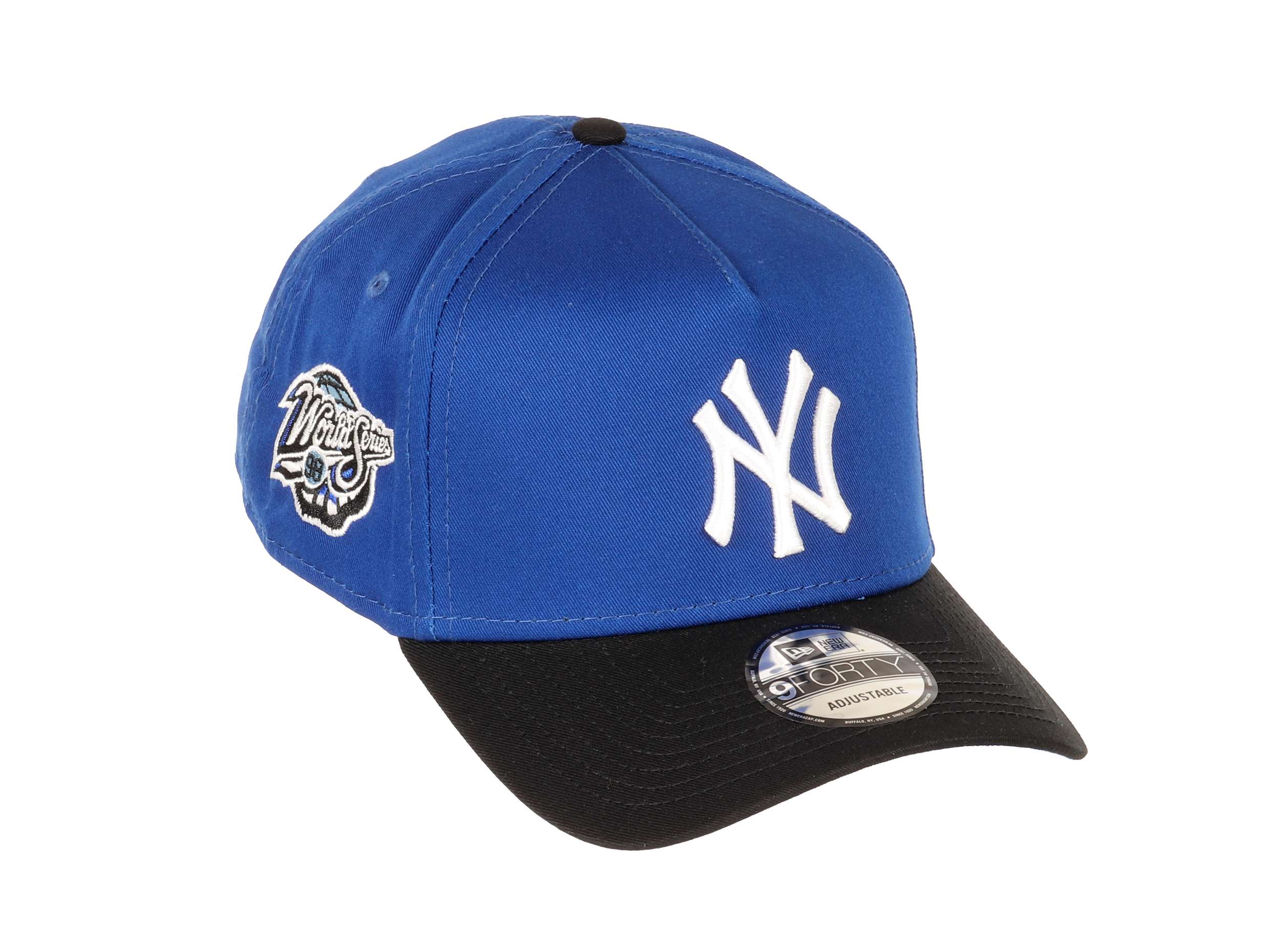New York Yankees MLB World Series 1998 Sidepatch Cooperstown Royal Blue Sky 9Forty A-Frame Snapback Cap New Era
