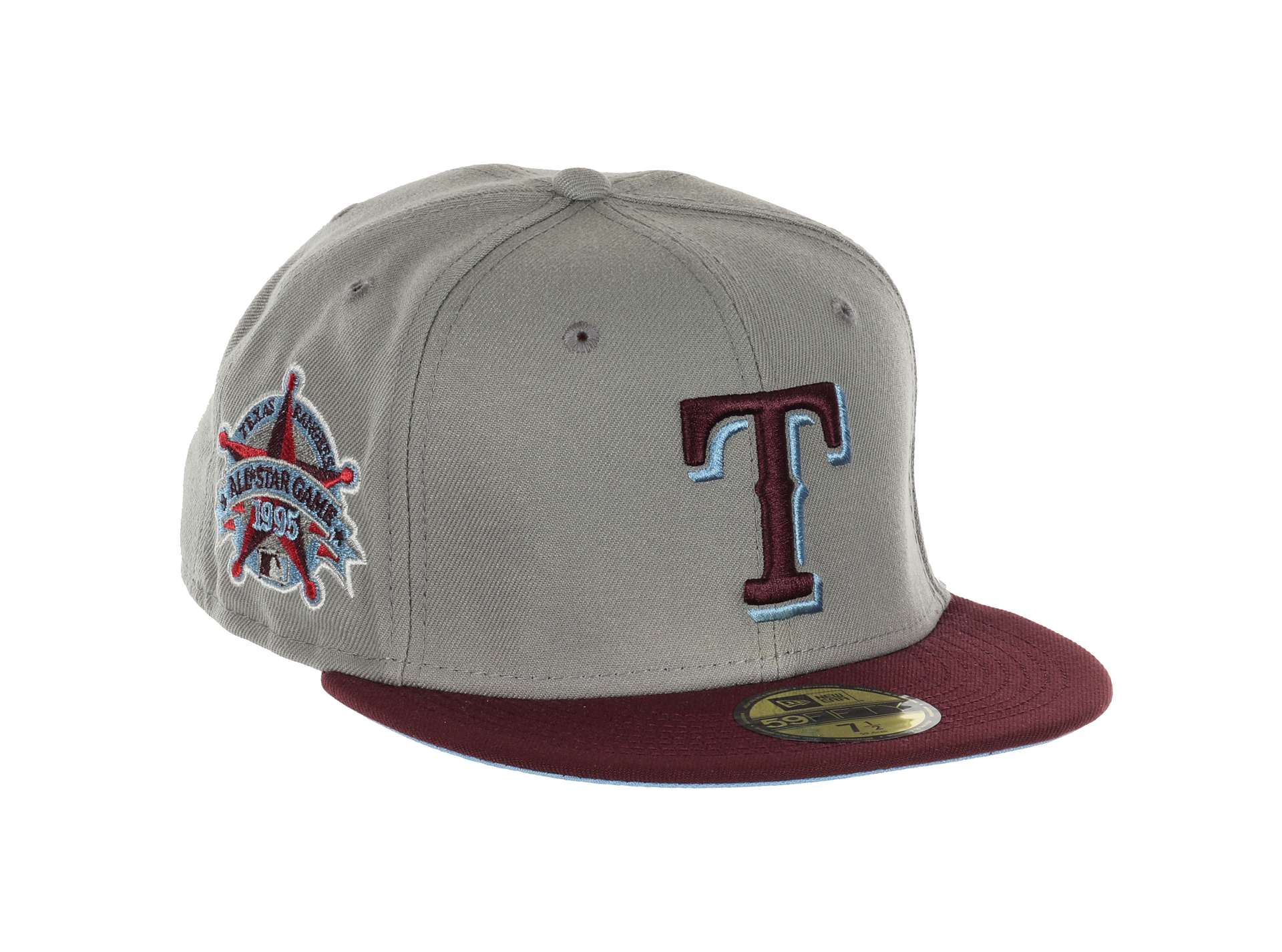 Texas Rangers MLB Cooperstown All-Star Game 1995 Sidepatch Gray Red 59Fifty Basecap New Era