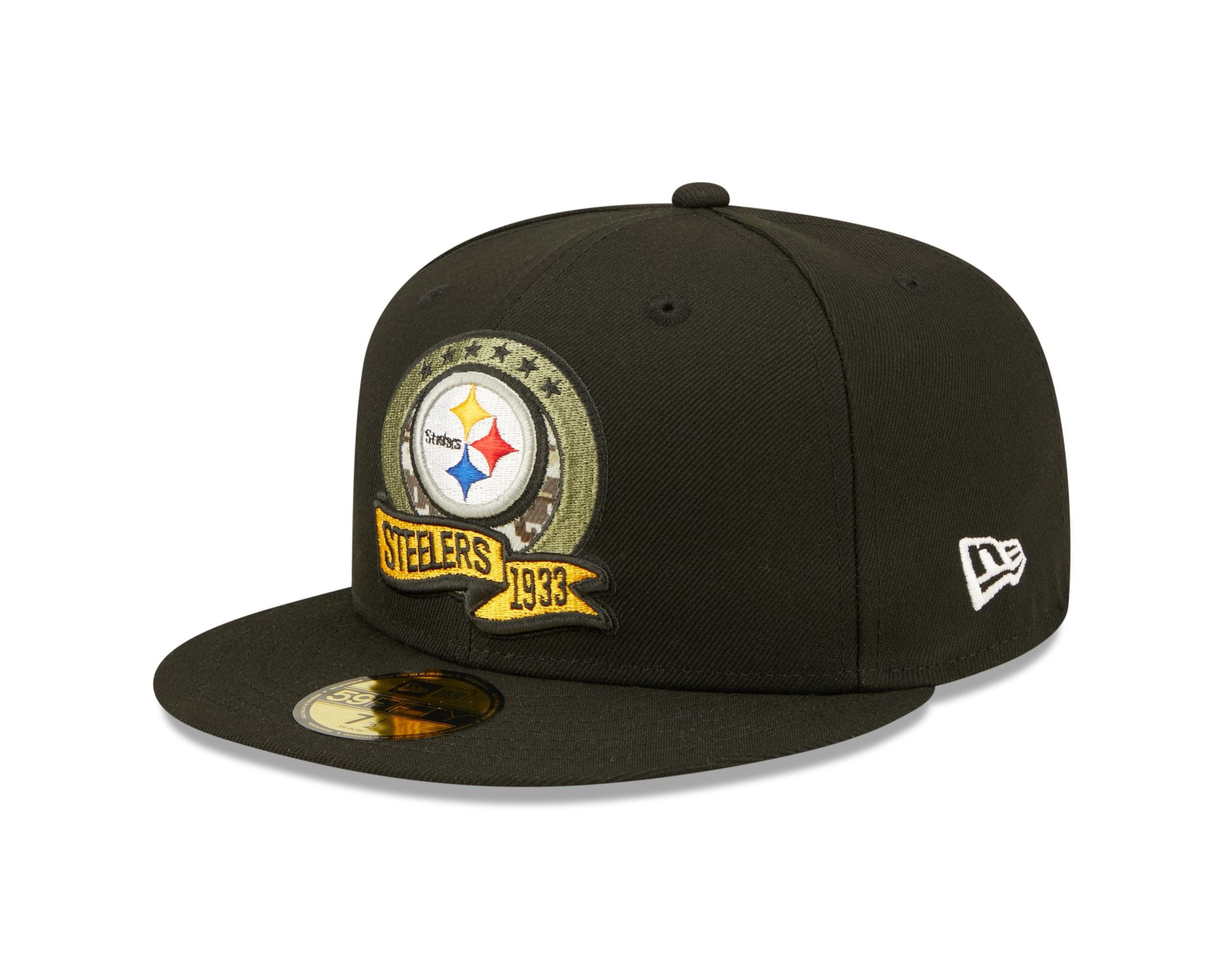 Pittsburgh Steelers NFL Salute to Service 2022 Black 59Fifty Basecap New Era