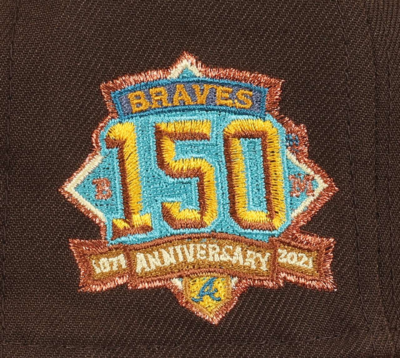 Atlanta Braves MLB 150th Anniversary Sidepatch Brown 59Fifty Basecap New Era
