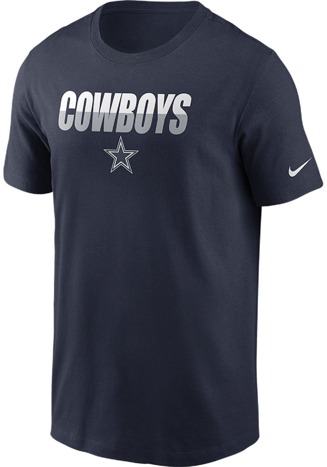 Dallas Cowboys NFL Split Team Name Essential Tee College Navy T-Shirt Nike