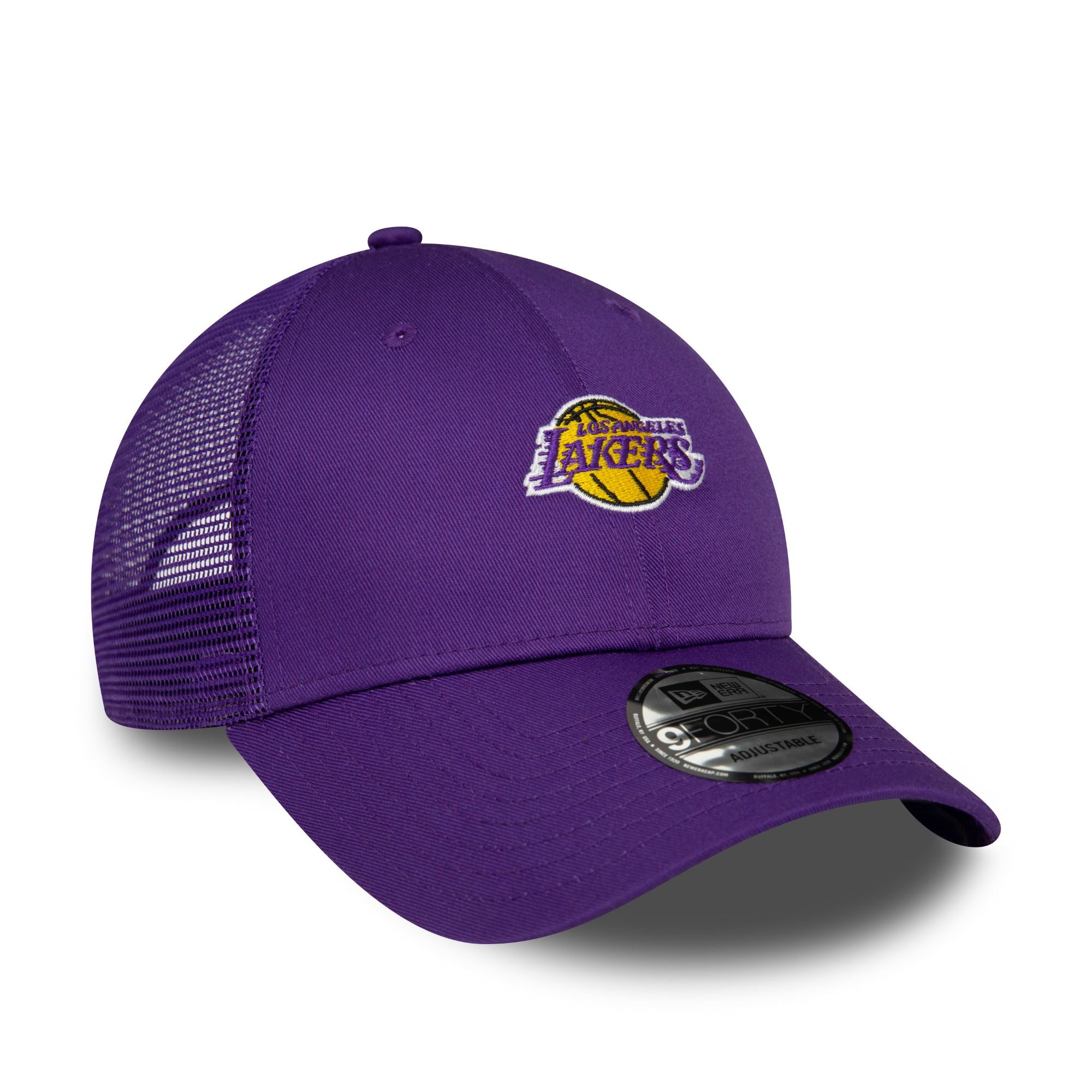 Los Angeles Lakers NBA Home Field Purple 9Forty A-Frame Adjustable Trucker Cap New Era