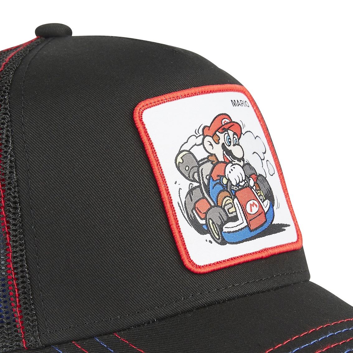 Mario Super Mario Black White Trucker Cap Capslab