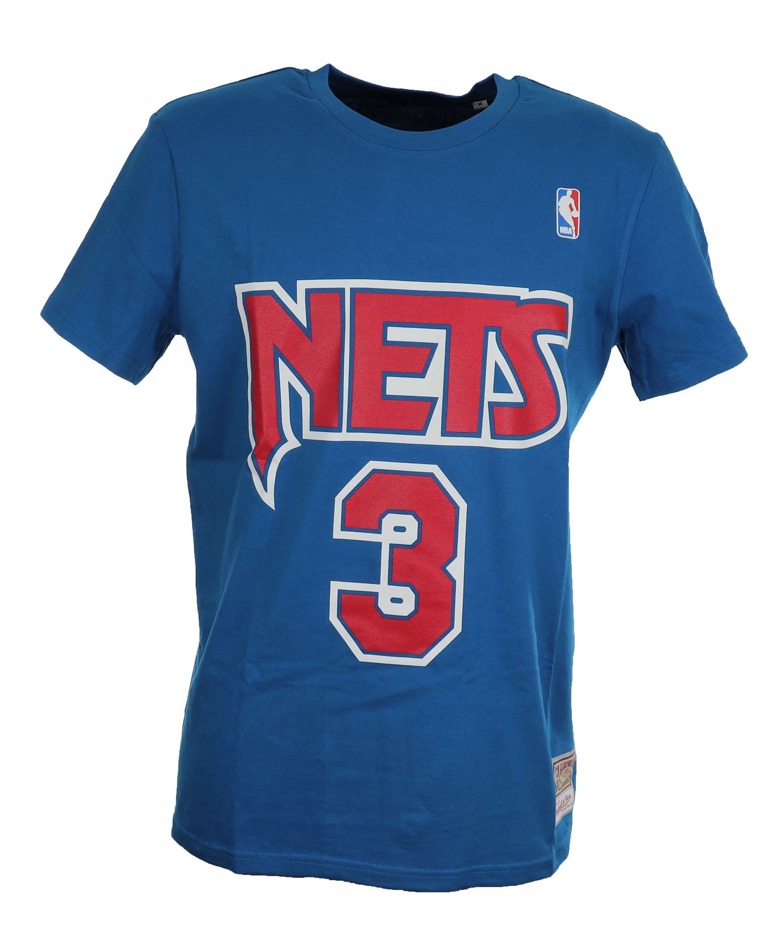 Drazen Petrovic #3 New Jersey Nets Royal NBA Name and Number Tee T-Shirt Mitchell & Ness