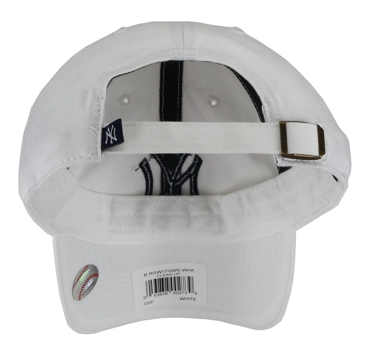 New York Yankees MLB Clean Up White Adjustable Cap 47 Brand 