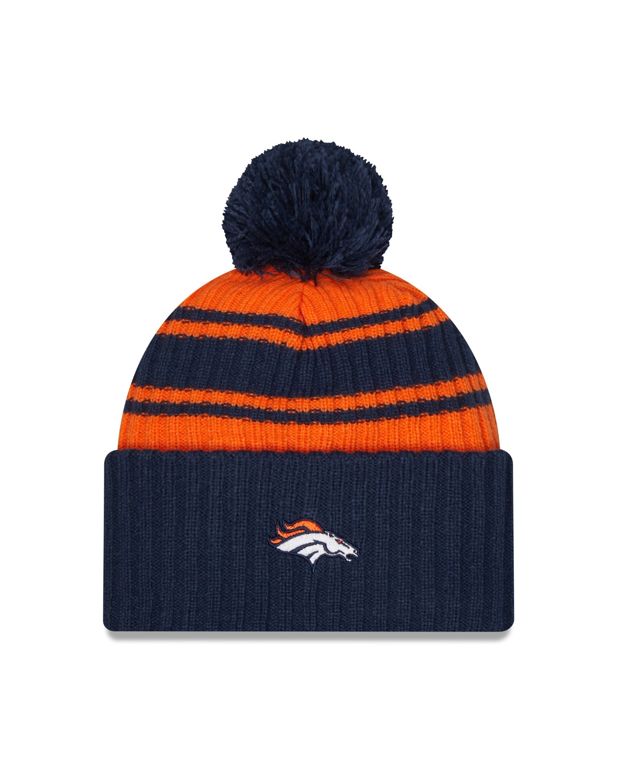 Denver Broncos NFL 2022 Sideline Sport Knit Blue Orange Kids Beanie New Era
