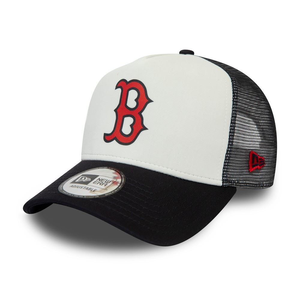 Boston Red Sox Team Colour Block A-Frame Adjustable Trucker Cap New Era 
