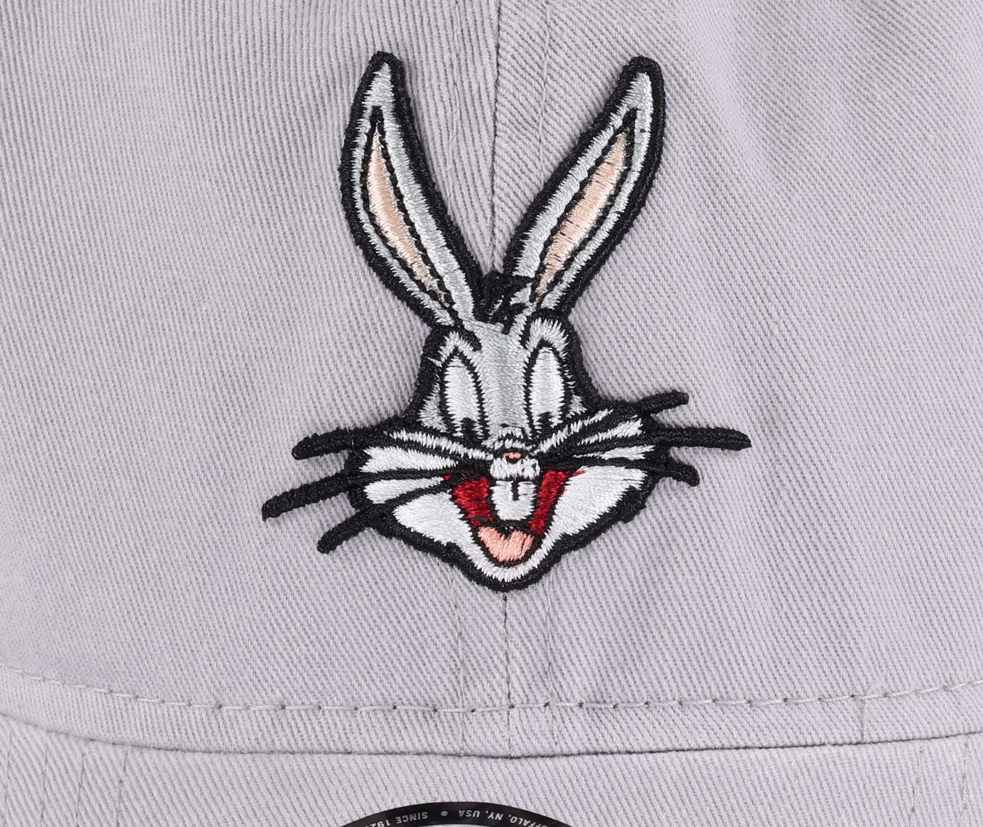 Looney Tunes Bugs Bunny Head Gray 9Twenty Unstructured Strapback Cap New Era
