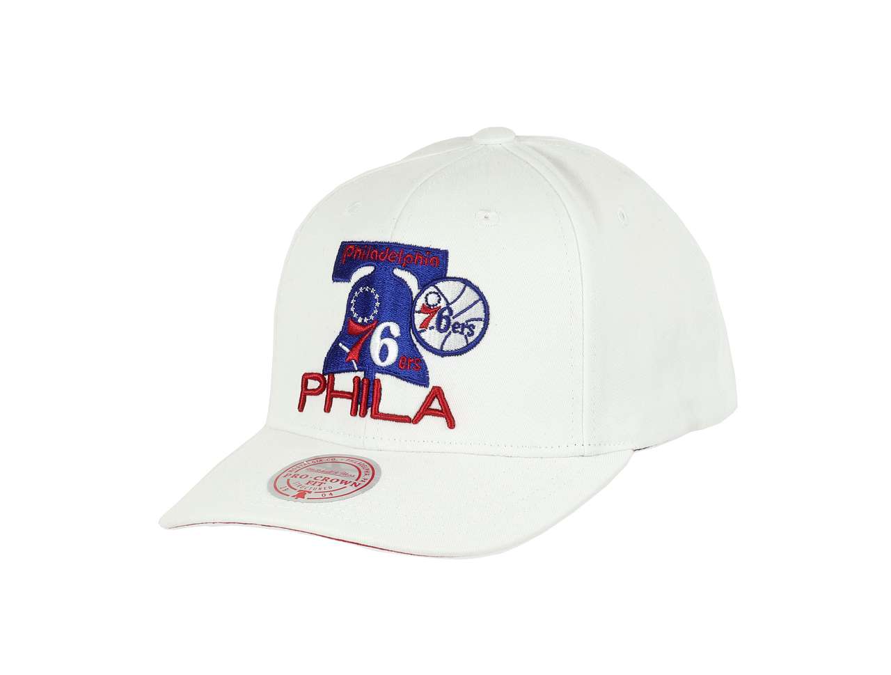 Philadelphia 76ers  NBA All In HWC Pro Crown Fit White Snapback Cap Mitchell & Ness