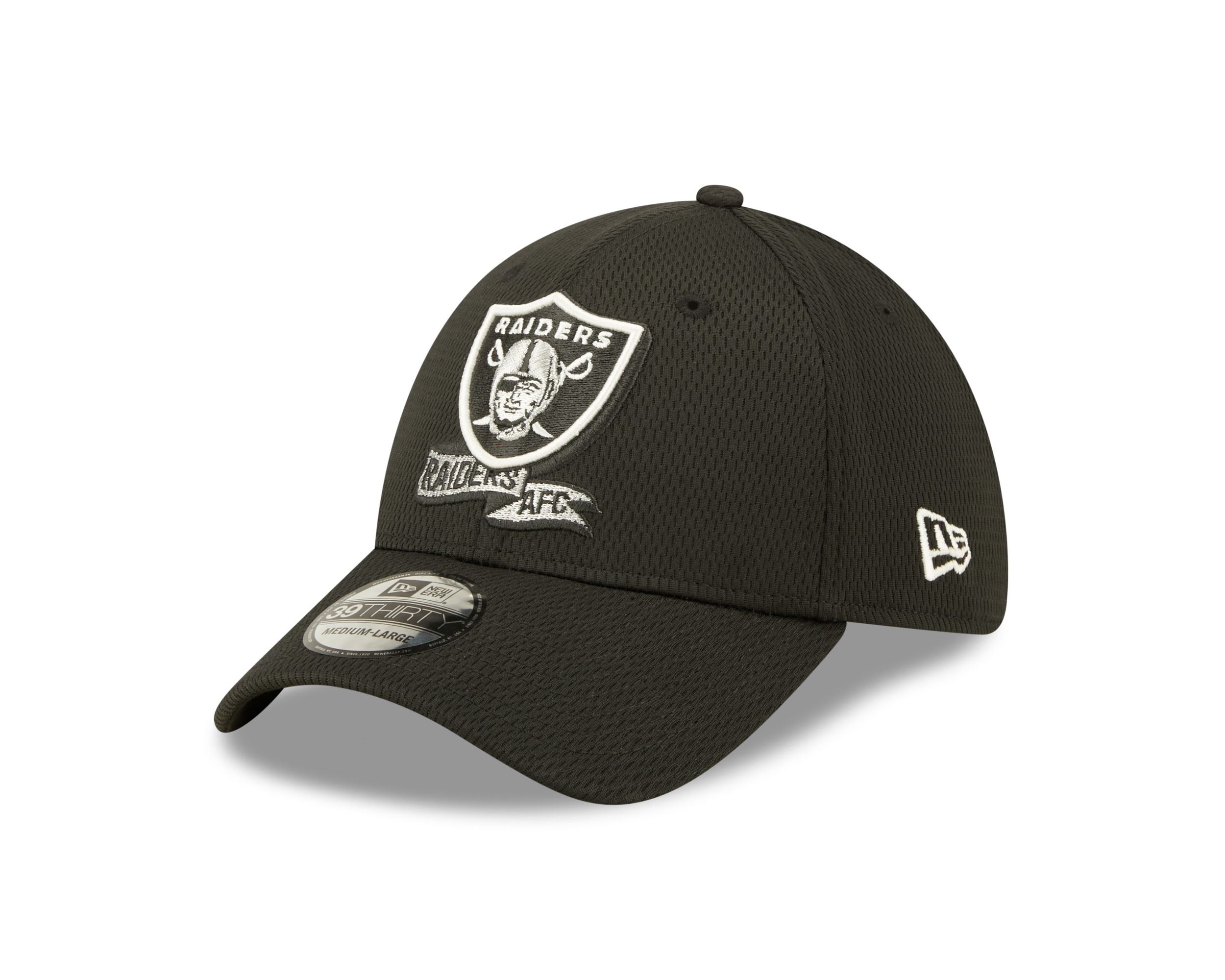 Las Vegas Raiders NFL 2022 Sideline Black 39Thirty Stretch Cap New Era