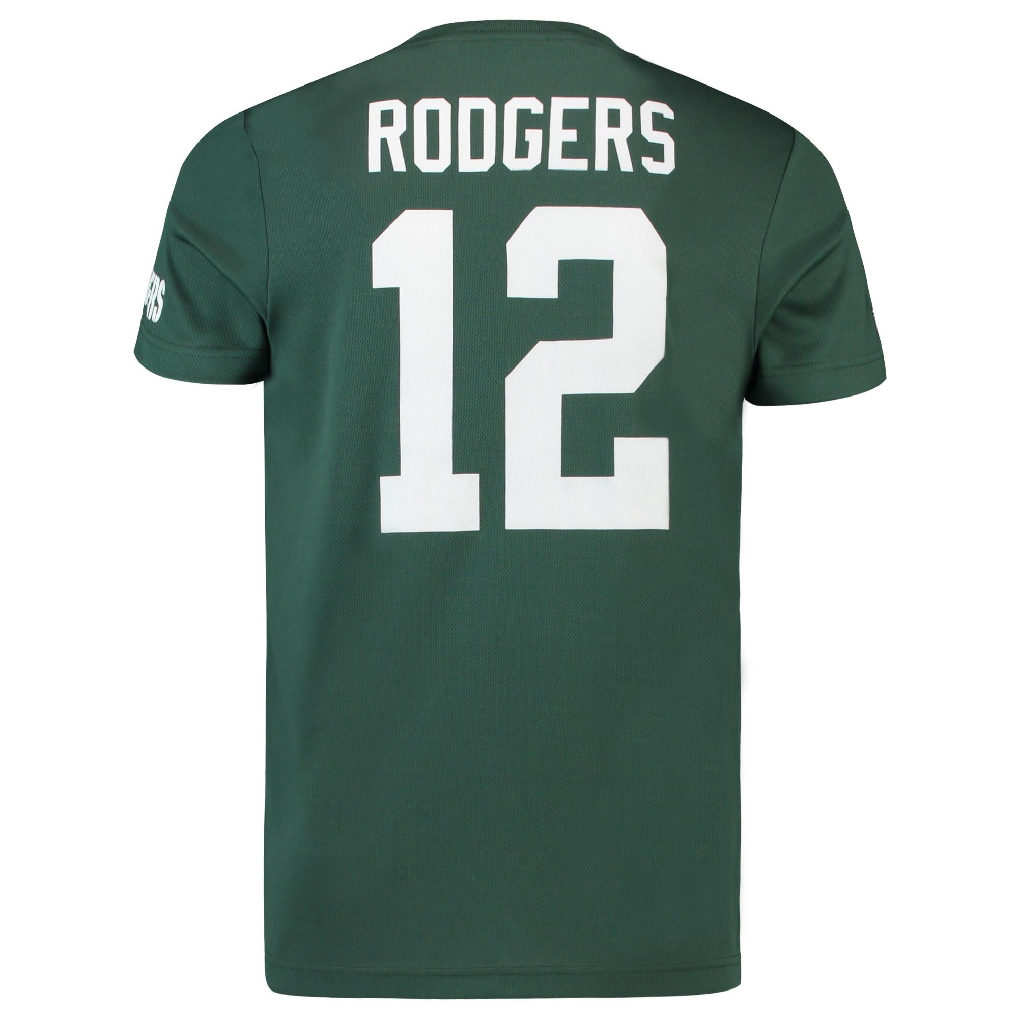 Rodgers 12 Green Bay Packers Name & Number Majestics NFL T-Shirt Fanatics