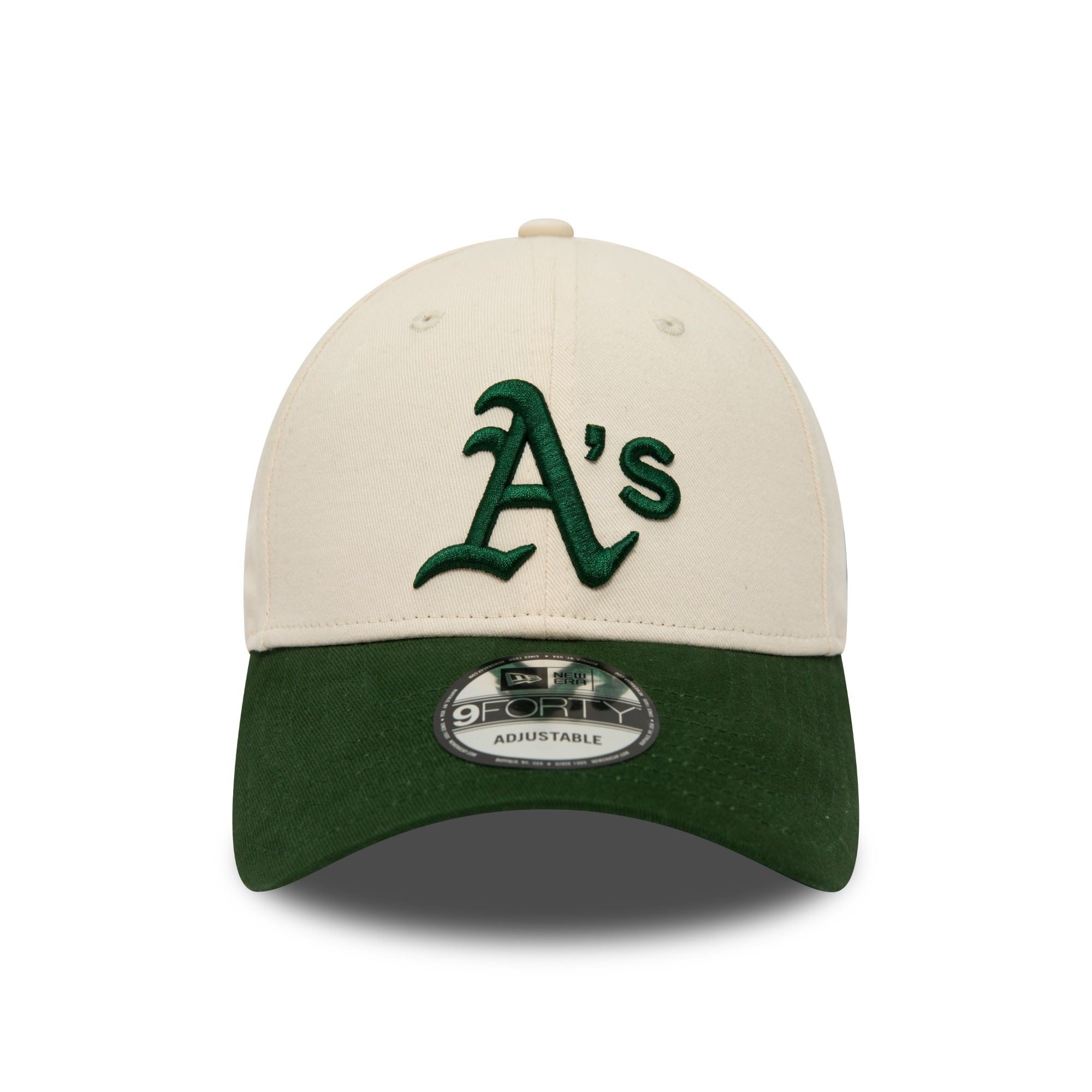 Oakland Athletics MLB Beige Green 9Forty Adjustable Cap New Era