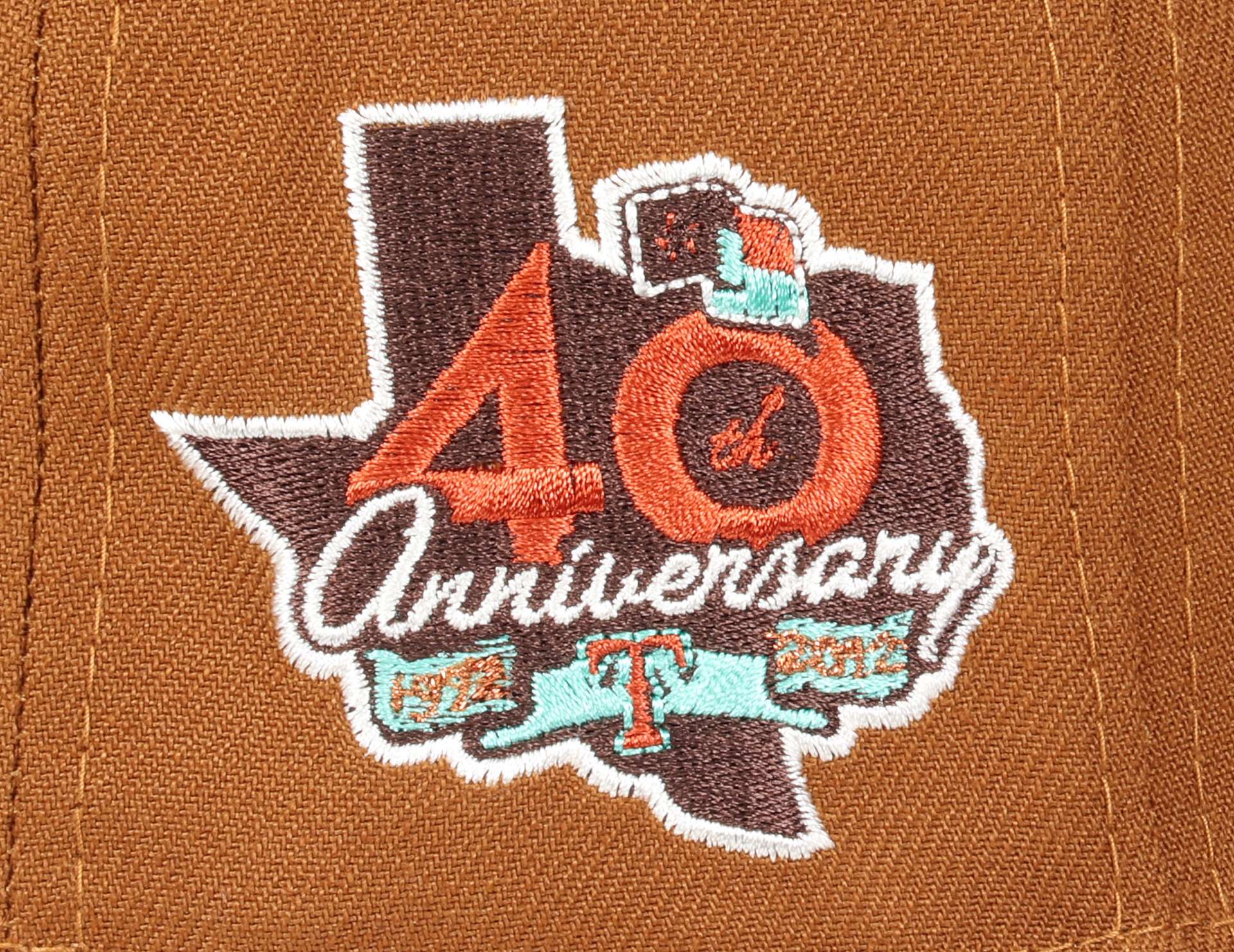 Texas Rangers 40th Anniversary Sidepatch Brown 59Fifty Basecap New Era