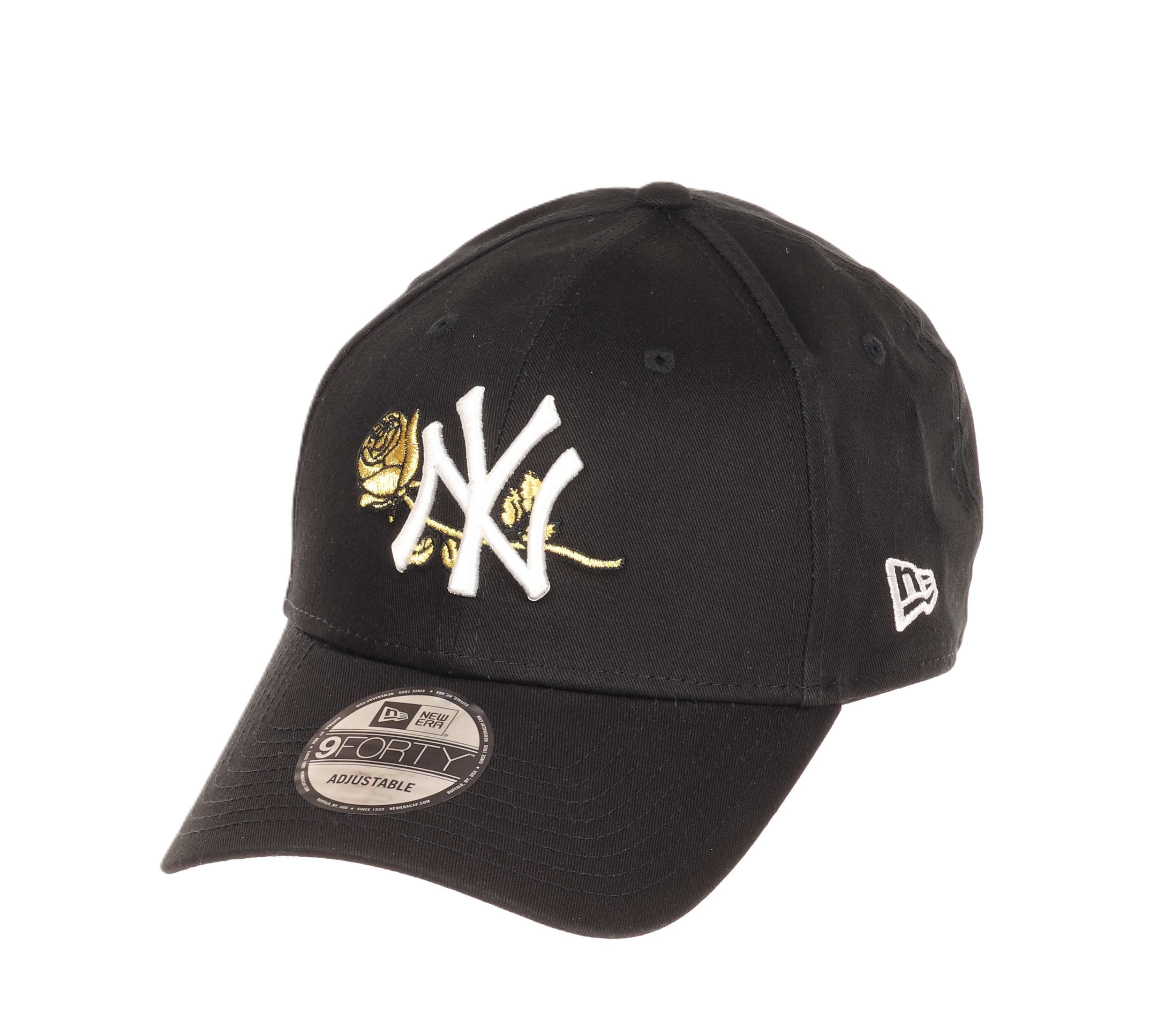 New York Yankees MLB Floral Cotton Black 9Forty Adjustable Cap New Era