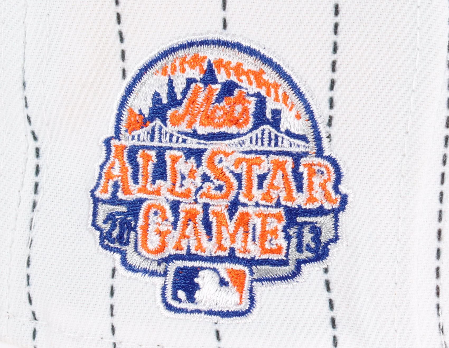 New York Mets MLB Pinstripe Two Tone Allstar Game White Black 59Fifty Basecap New Era