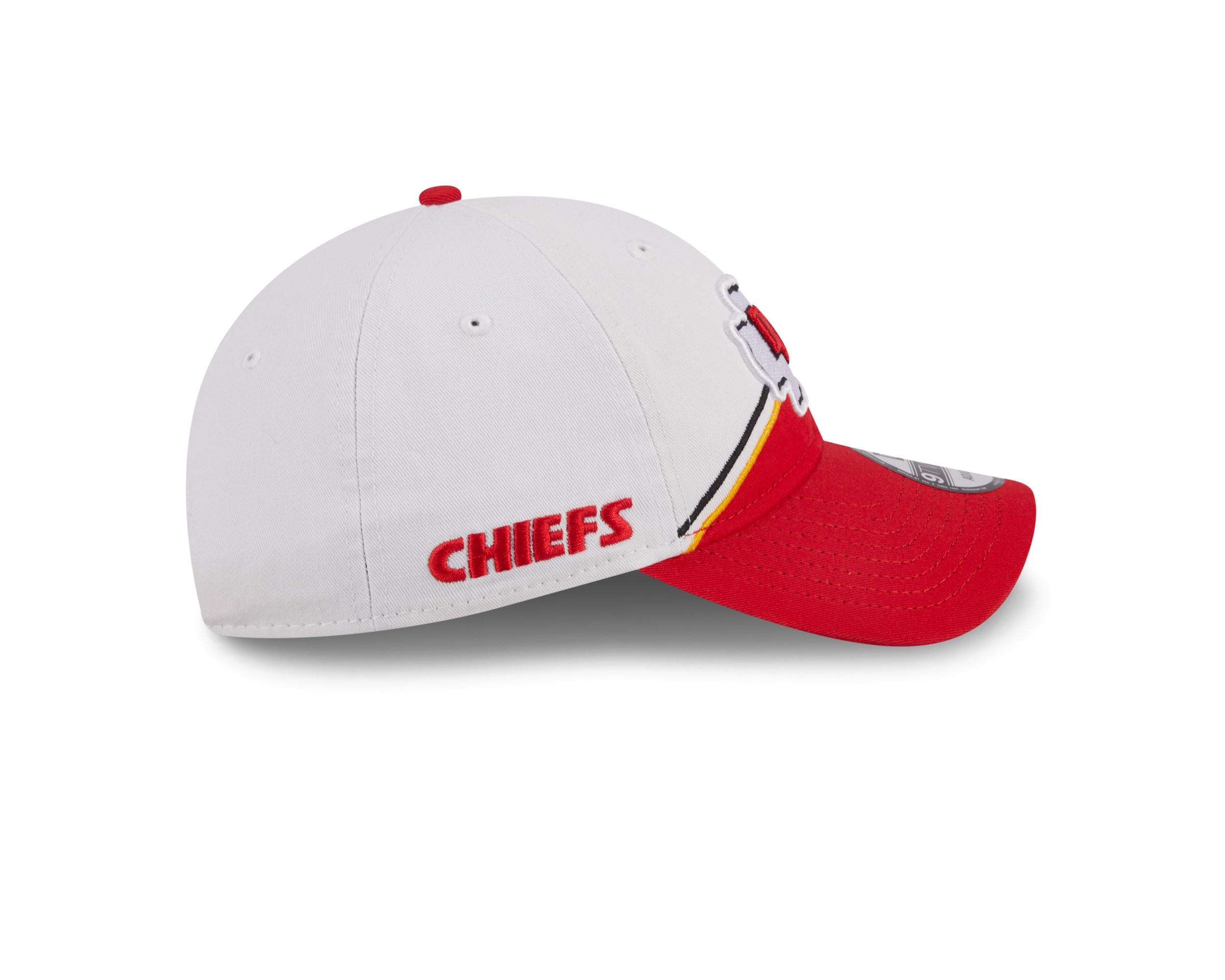 Kansas City Chiefs NFL 2023 Sideline White Red 9Twenty Unstructured Strapback Cap New Era