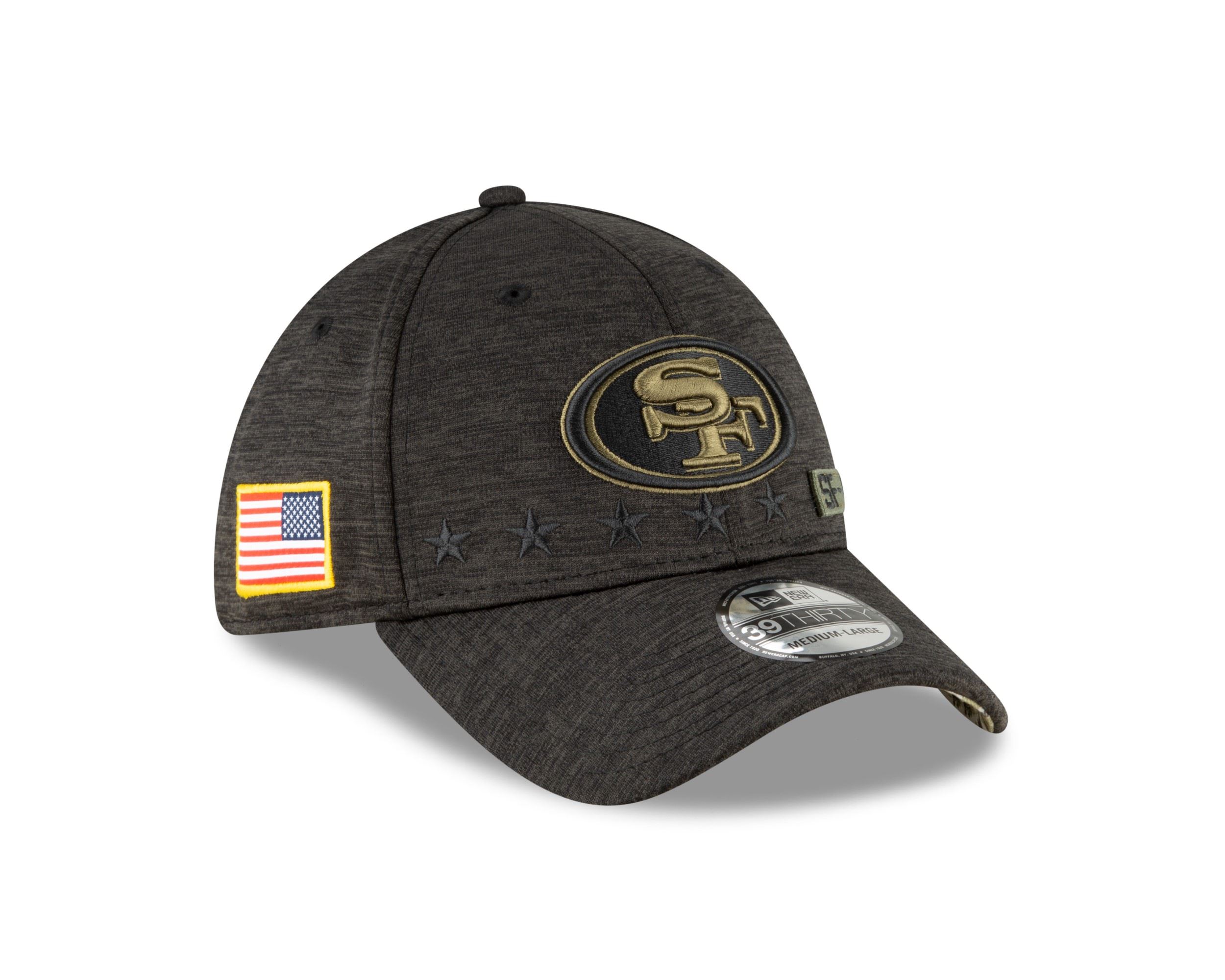 San Francisco 49ers NFL On Field 2020 Salute to Service 39Thirty Stretch Cap New Era