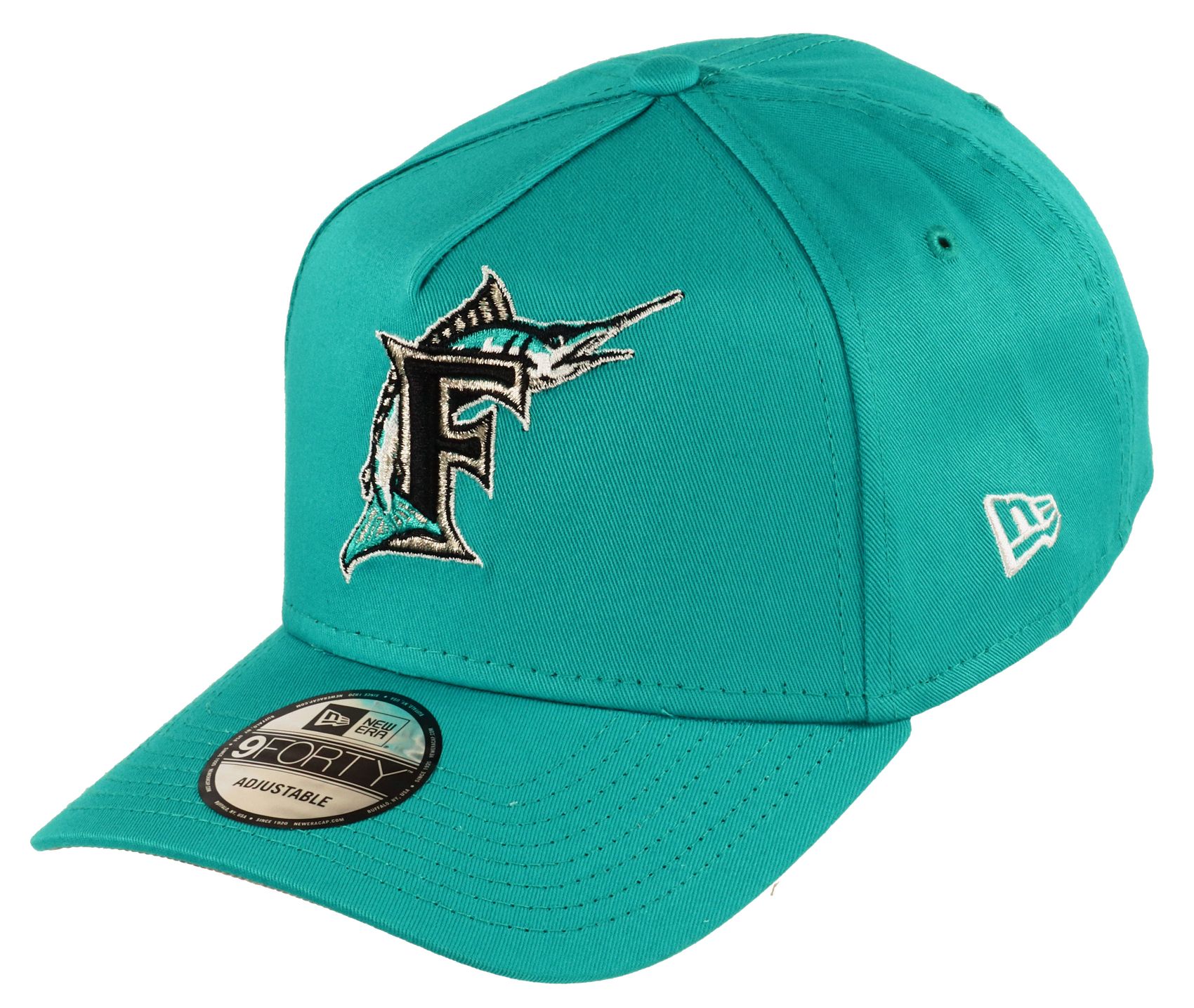 Miami Marlins MLB Turquoise 9Forty A-Frame Adjustable Youth Cap New Era