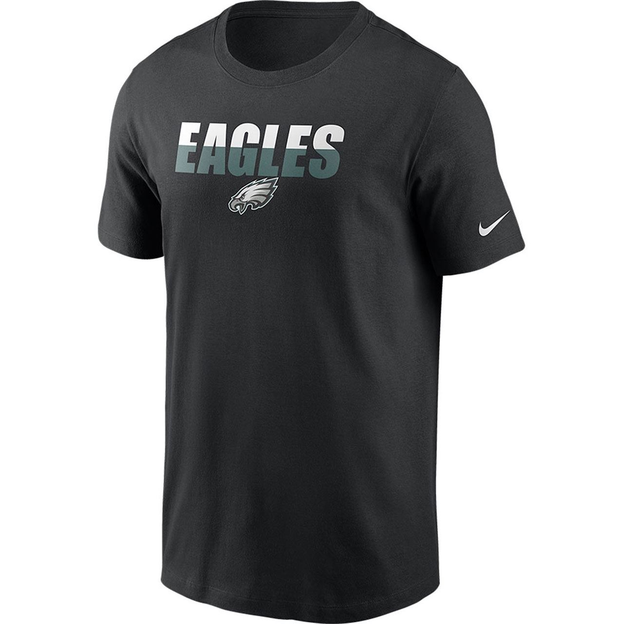 Philadelphia Eagles NFL Split Team Name Essential Tee Black T-Shirt Nike