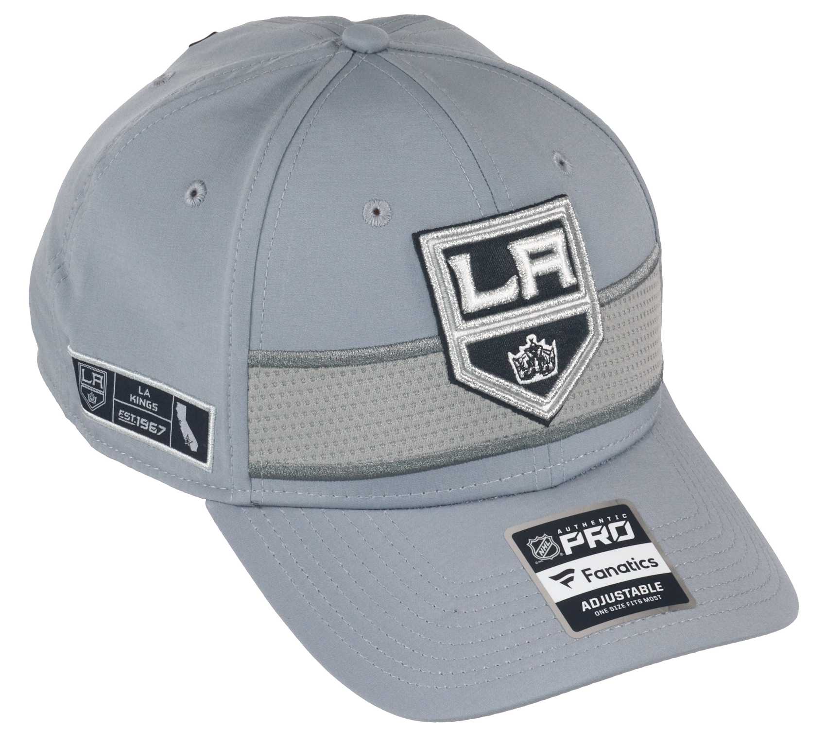Los Angeles Kings NHL Authentic Pro Home Ice Structured Curved Snapback Cap Grey Fanatics