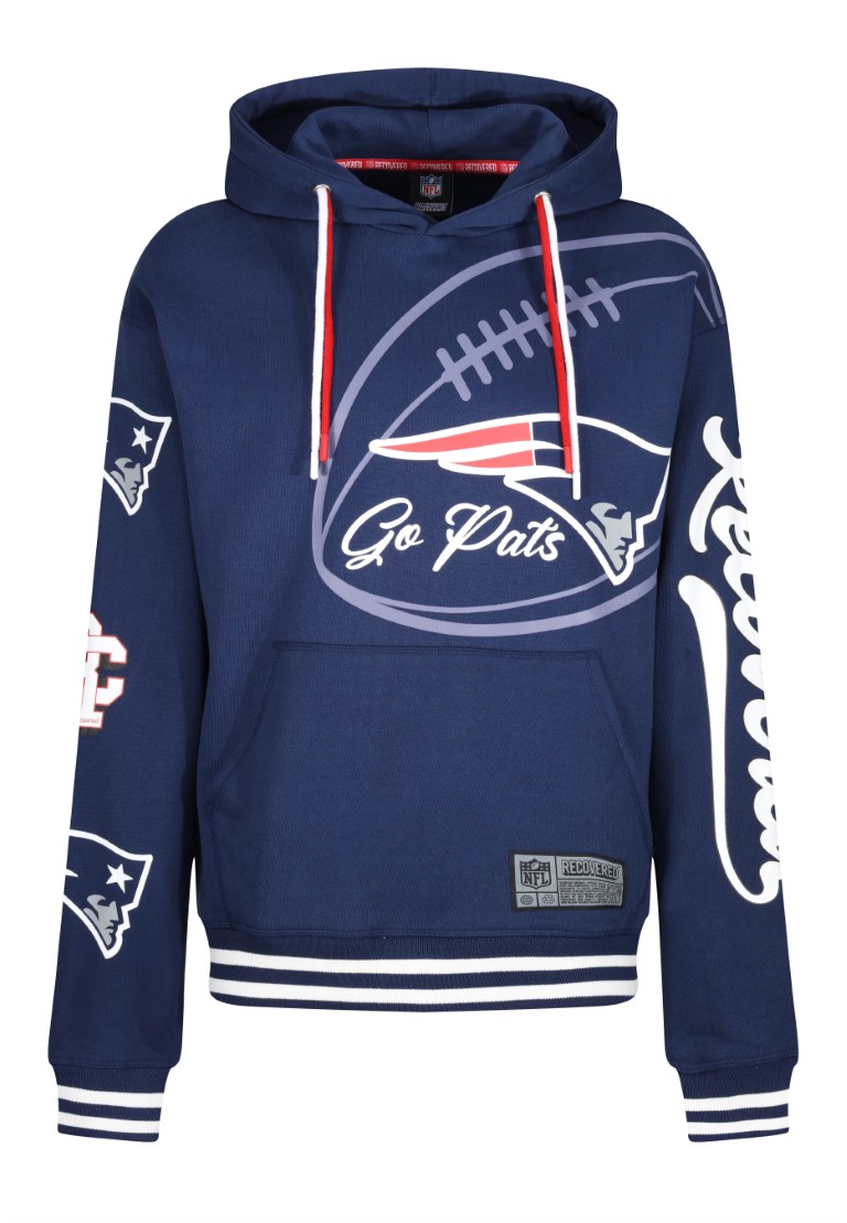 New England Patriots NFL Go Pats Hoody Dunkelblau Recovered