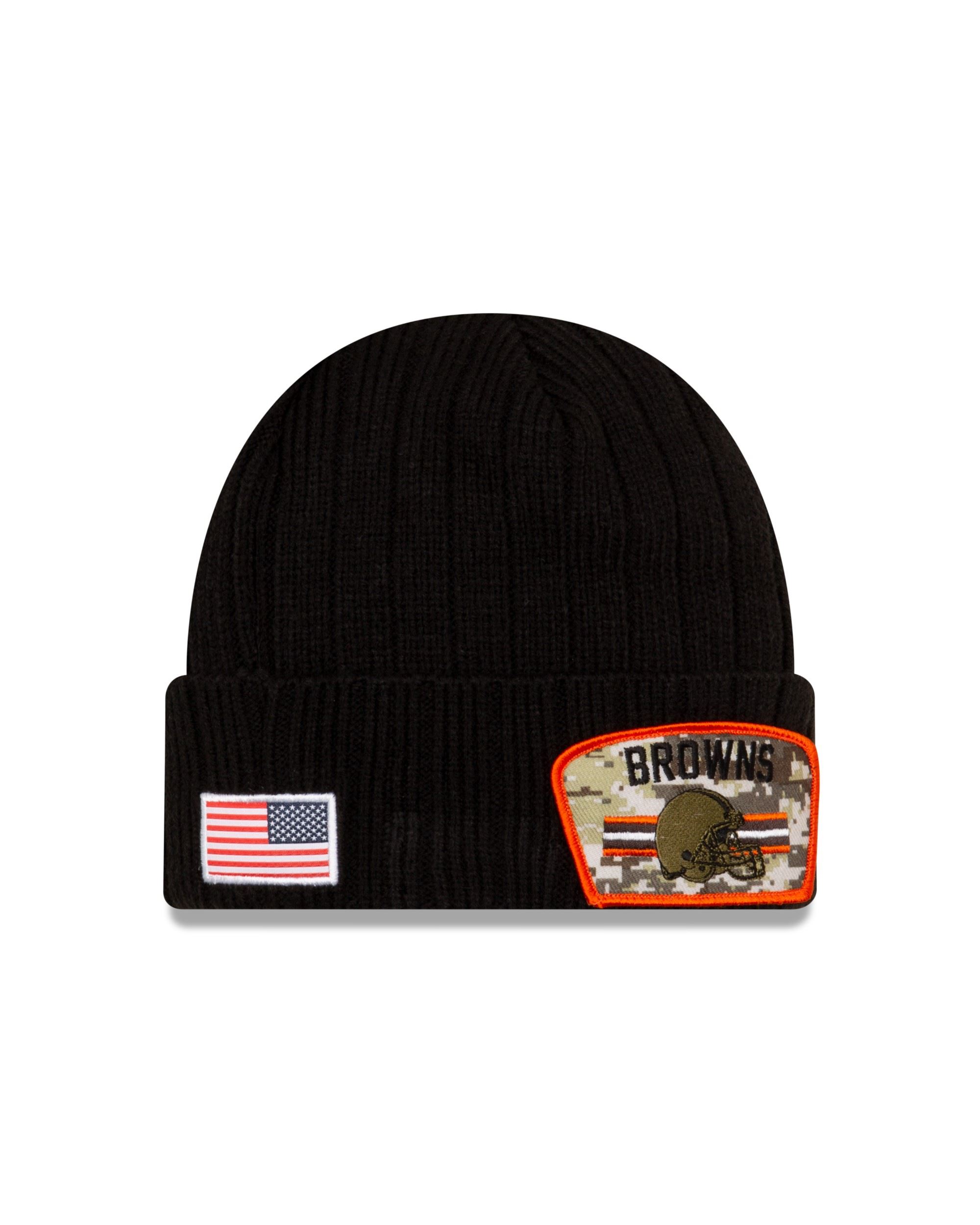 Cleveland Browns NFL On Field 2021 Salute to Service Knit Black Beanie New Era