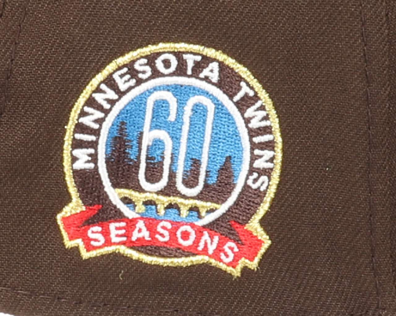 Minnesota Twins MLB 60th Season Sidepatch Walnut 9Forty A-Frame Snapback Cap New Era