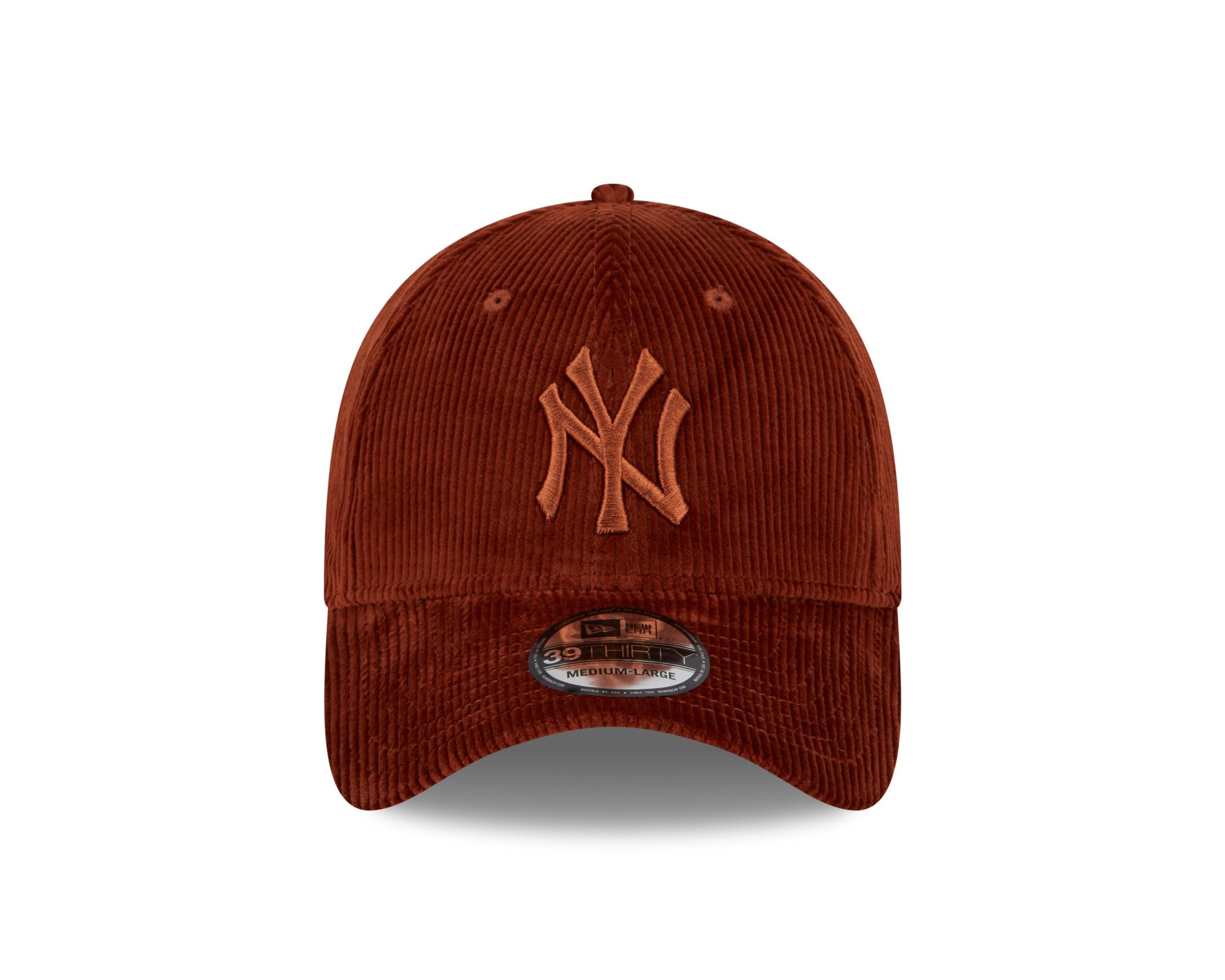 New York Yankees MLB Wide Cord Brown 39Thirty Stretch Cap New Era