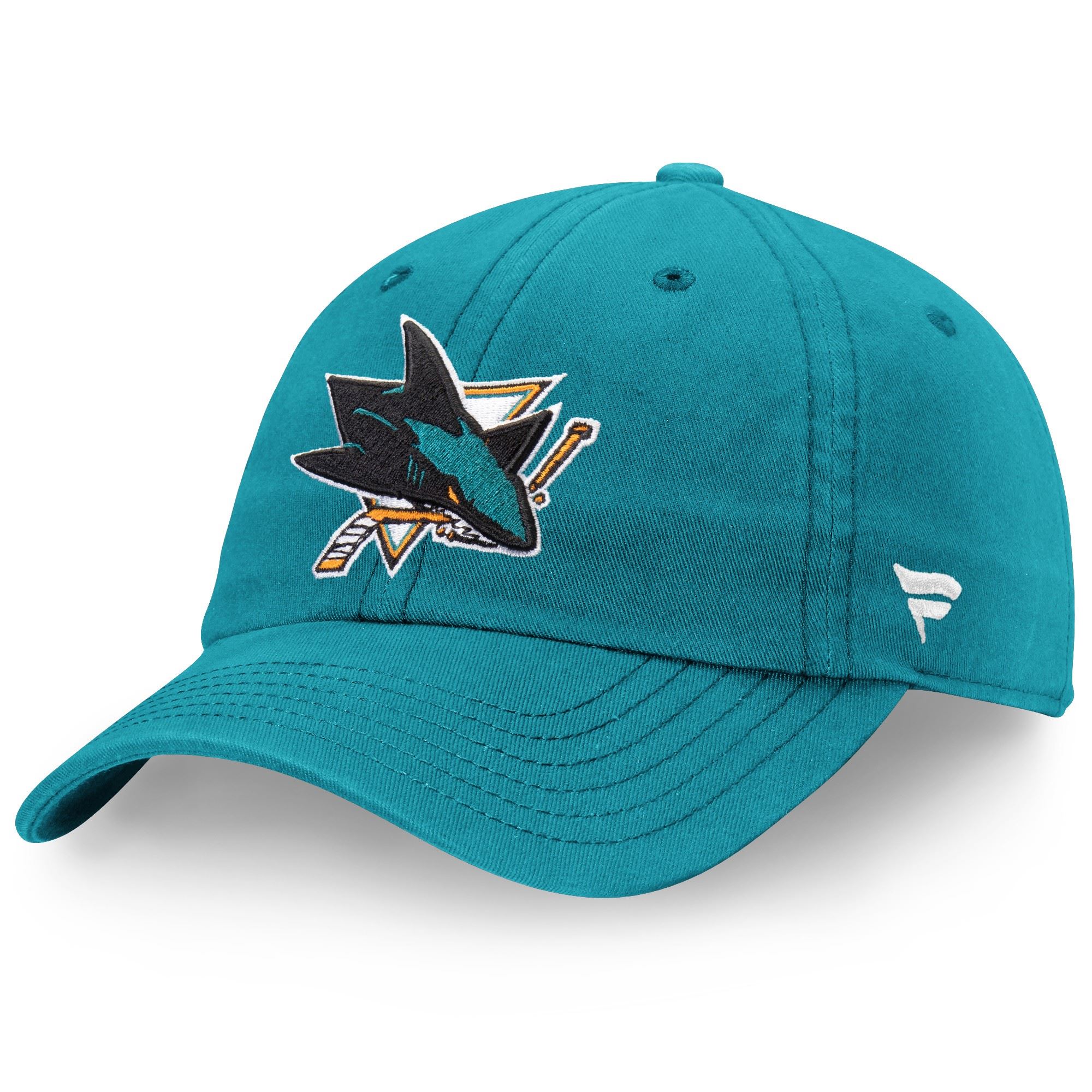 San Jose Sharks NHL Core Blue Curved Unstructured Strapback Cap Fanatics